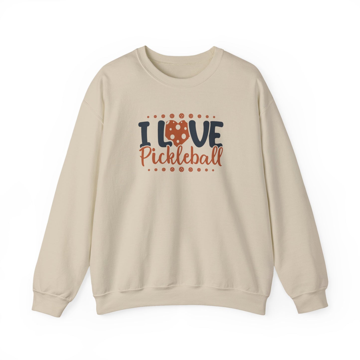 Women's Cute Pickleball Sweatshirt - I Love Pickleball Beige