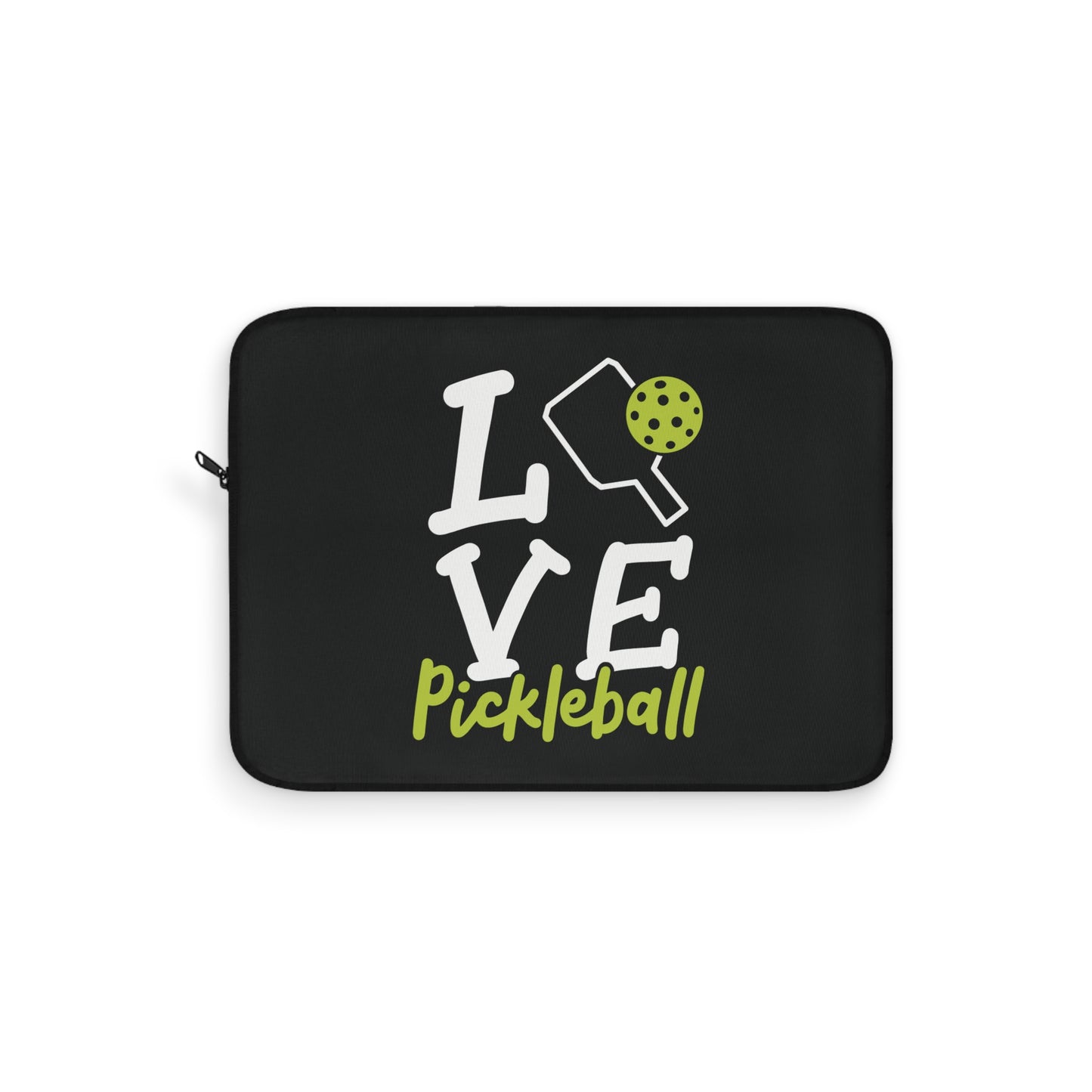 Pickleball Lightweight Laptop Sleeve - Love Pickleball Black
