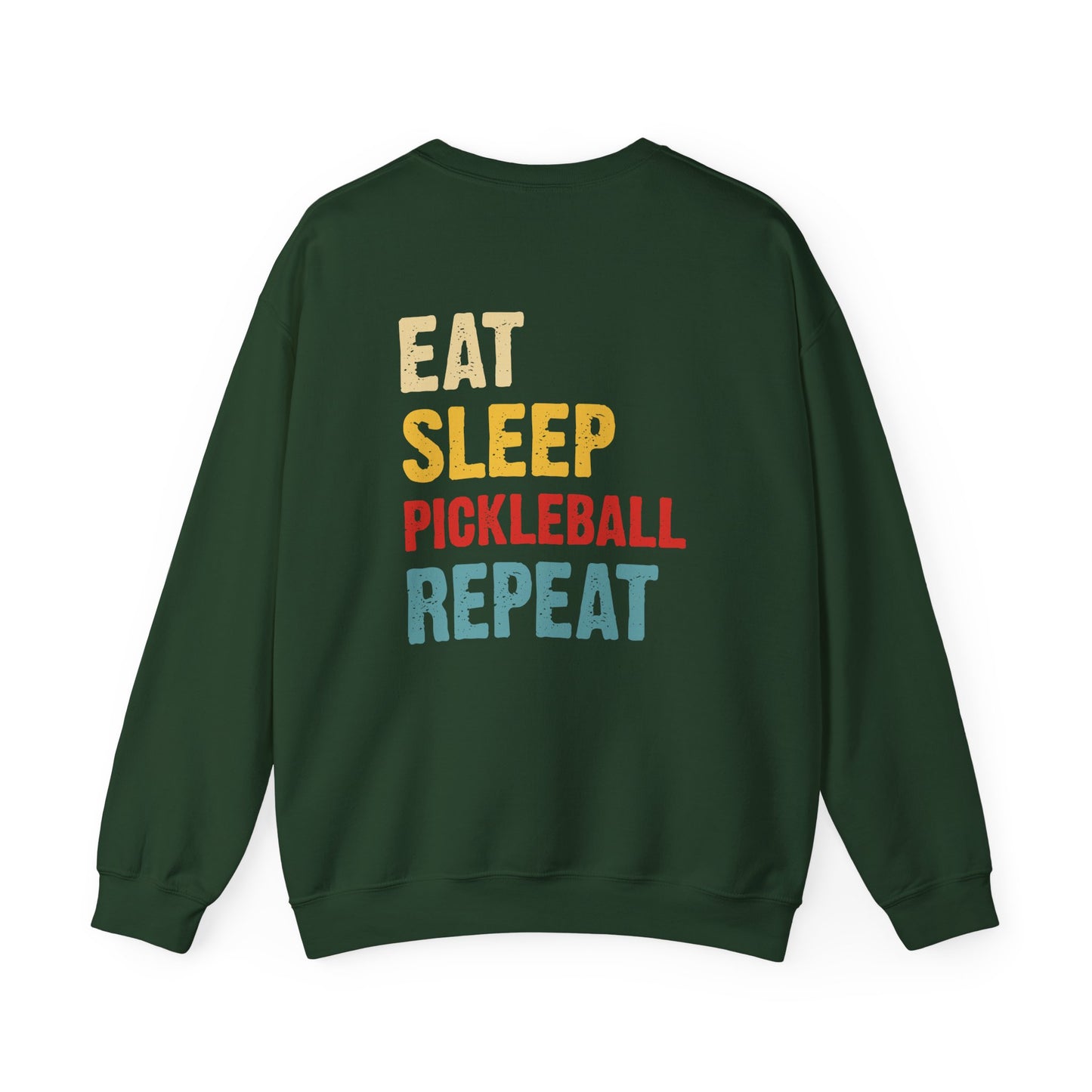 Men's Cool Pickleball Sweatshirt - Eat Sleep Pickleball Repeat Retro