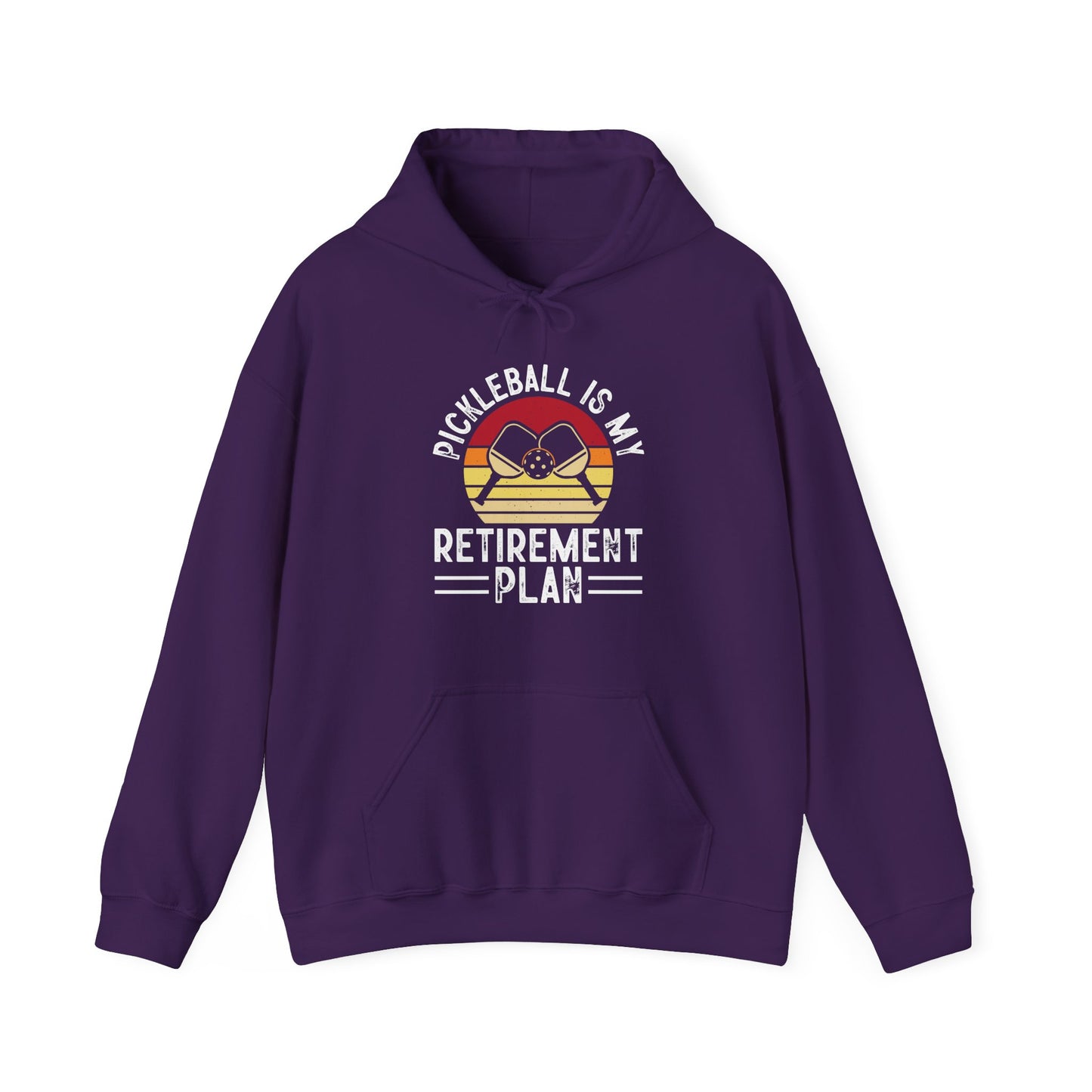 Men's Cool Pickleball Hoodie - Pickleball Is My Retirement Plan Purple