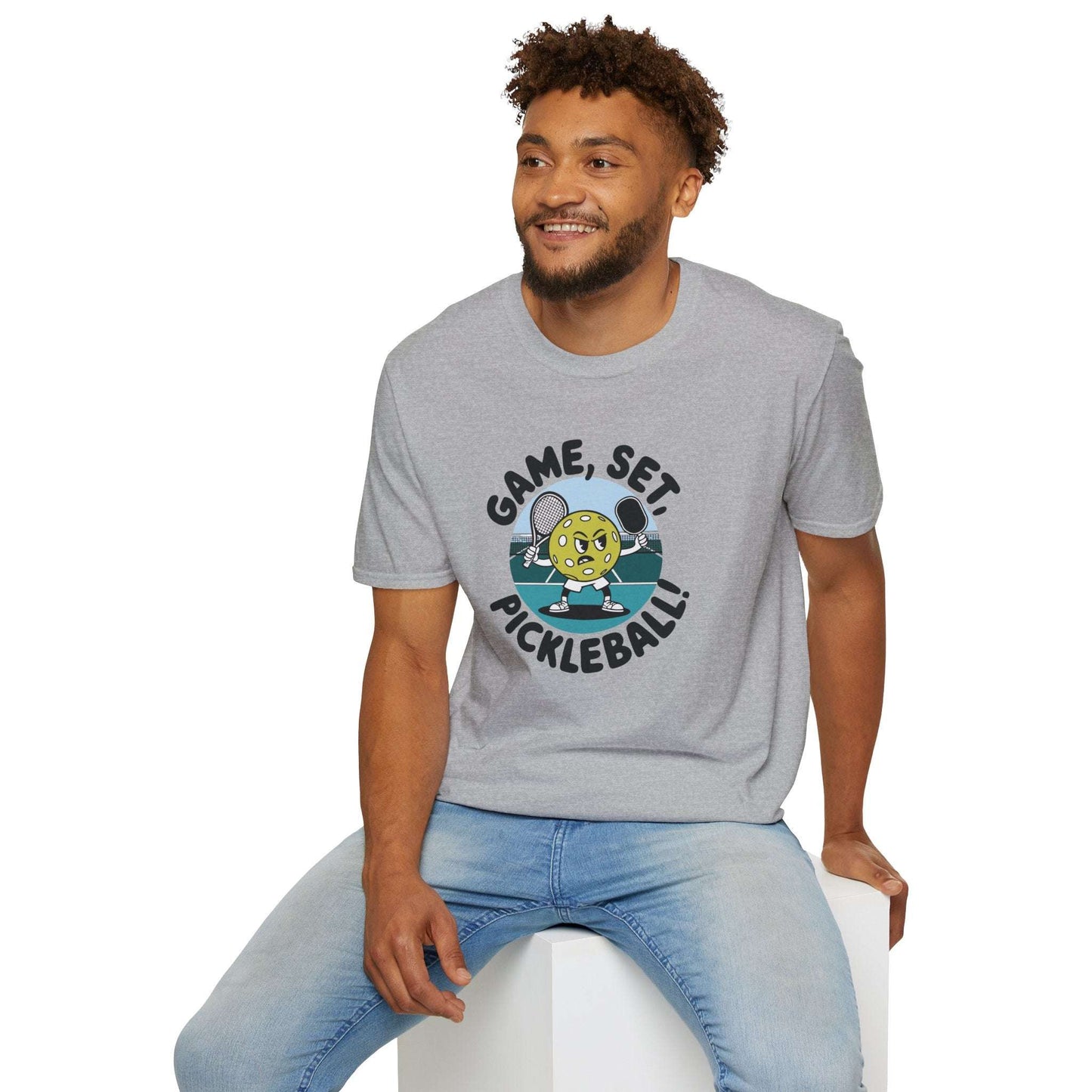 Men's Soft Pickleball T-shirt - Game, Set, Pickleball