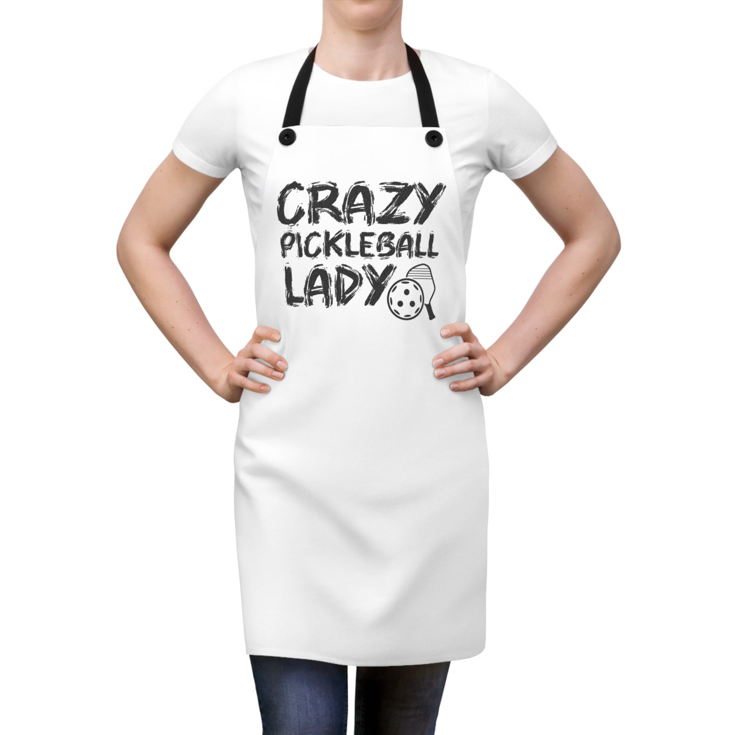Pickleball Funny Apron - Crazy Pickleball Lady