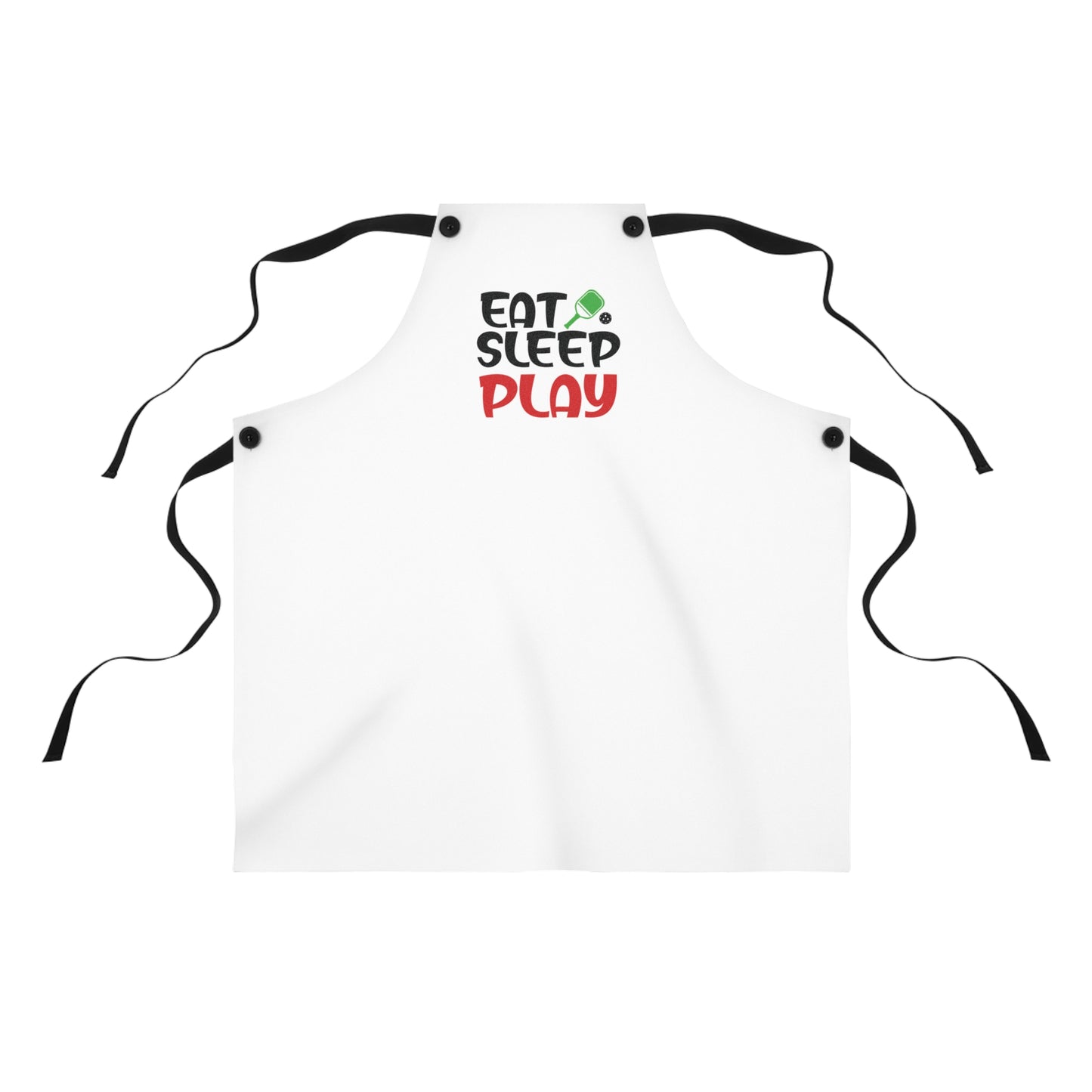 Pickleball Quirky Apron - Eat Sleep Play White