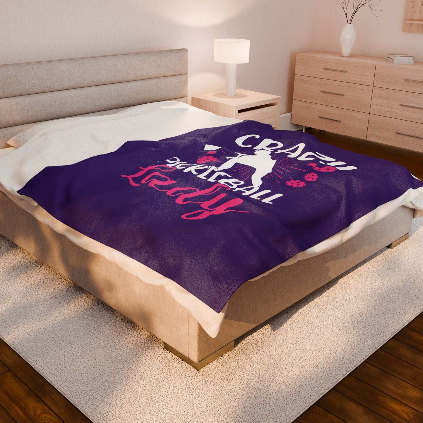 Pickleball Stylish Blanket - Crazy Pickleball Lady