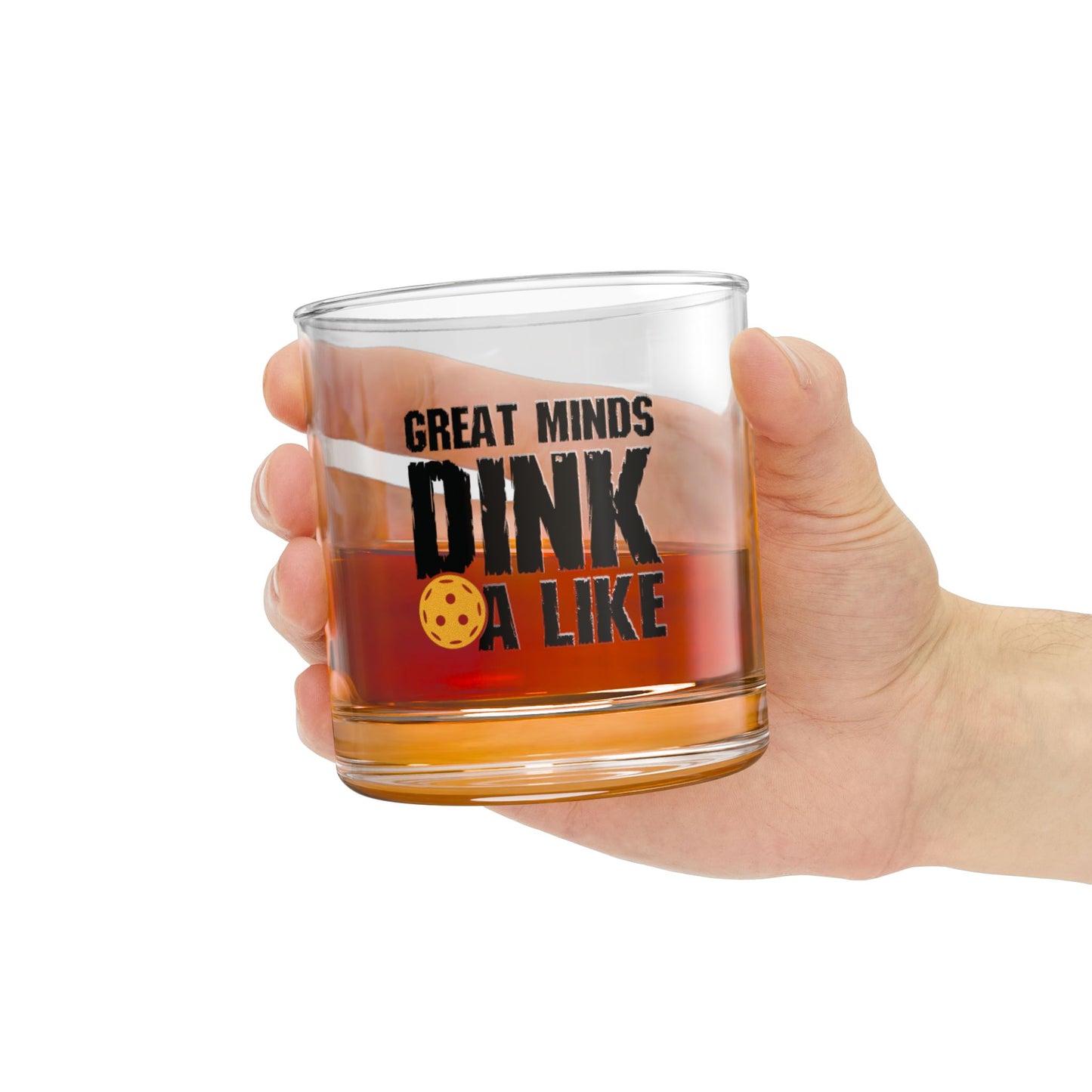 Pickleball Playful Rocks Glass - Great Mind Dink a Like