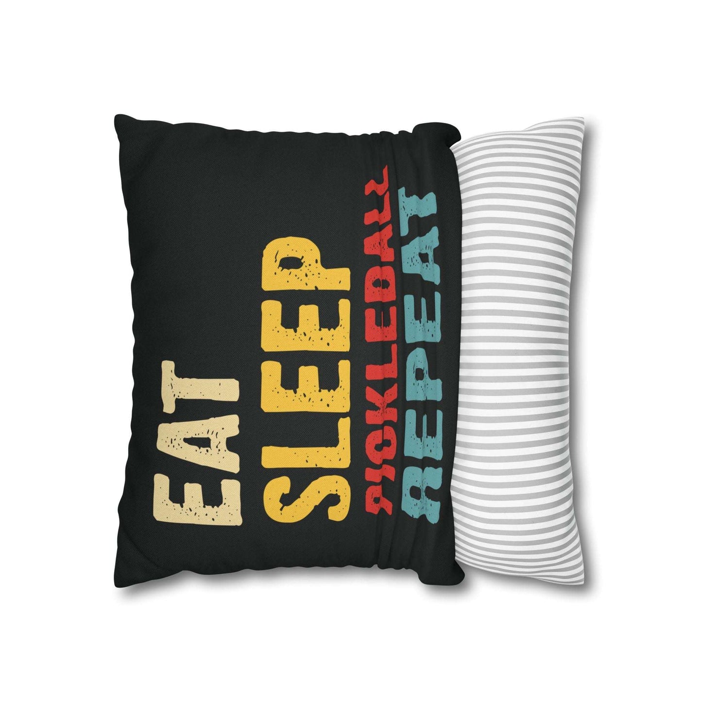 Pickleball Eye-Catching Pillowcase - Eat Sleep Pickleball Repeat Retro