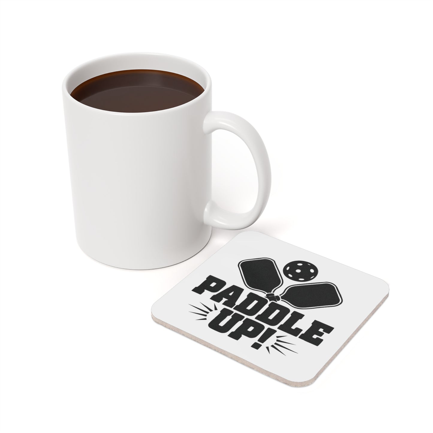 Pickleball Stylish Cork Coaster - Paddle Up