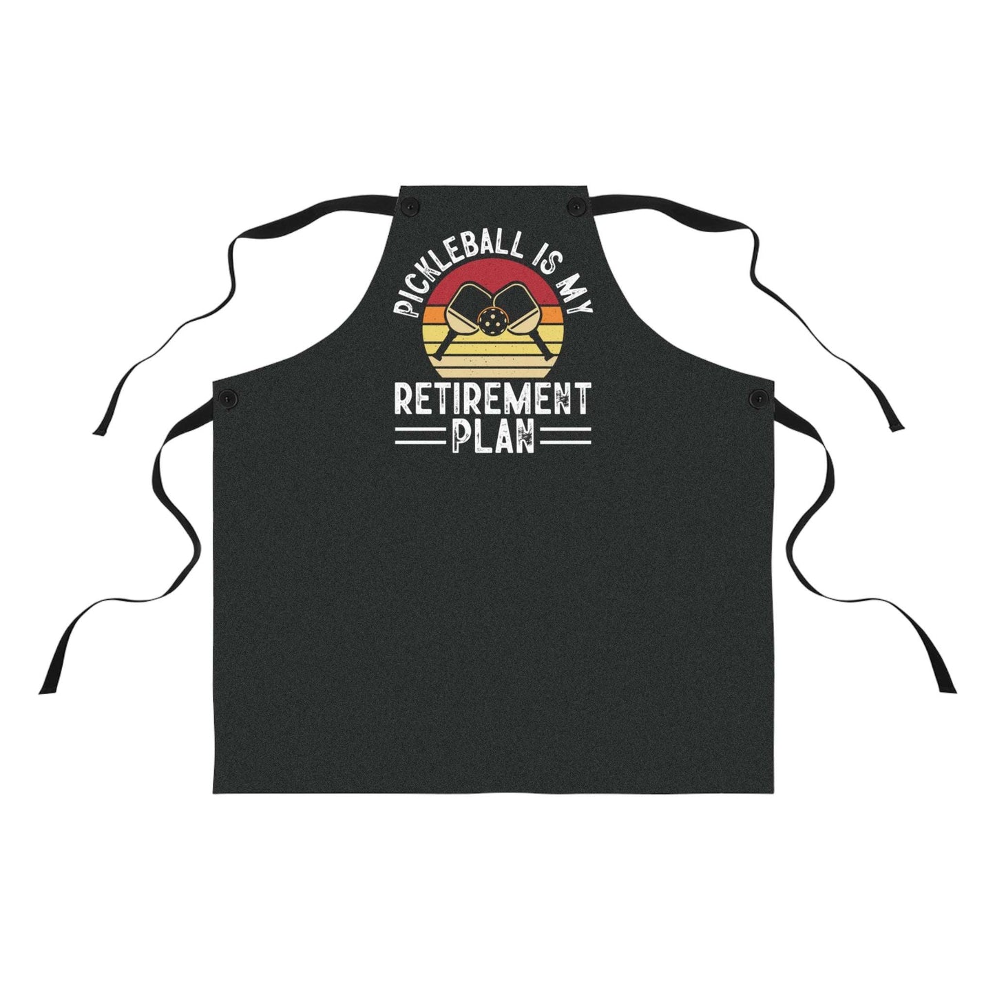 Pickleball Playful Apron - Pickleball Is My Retirement Plan Black