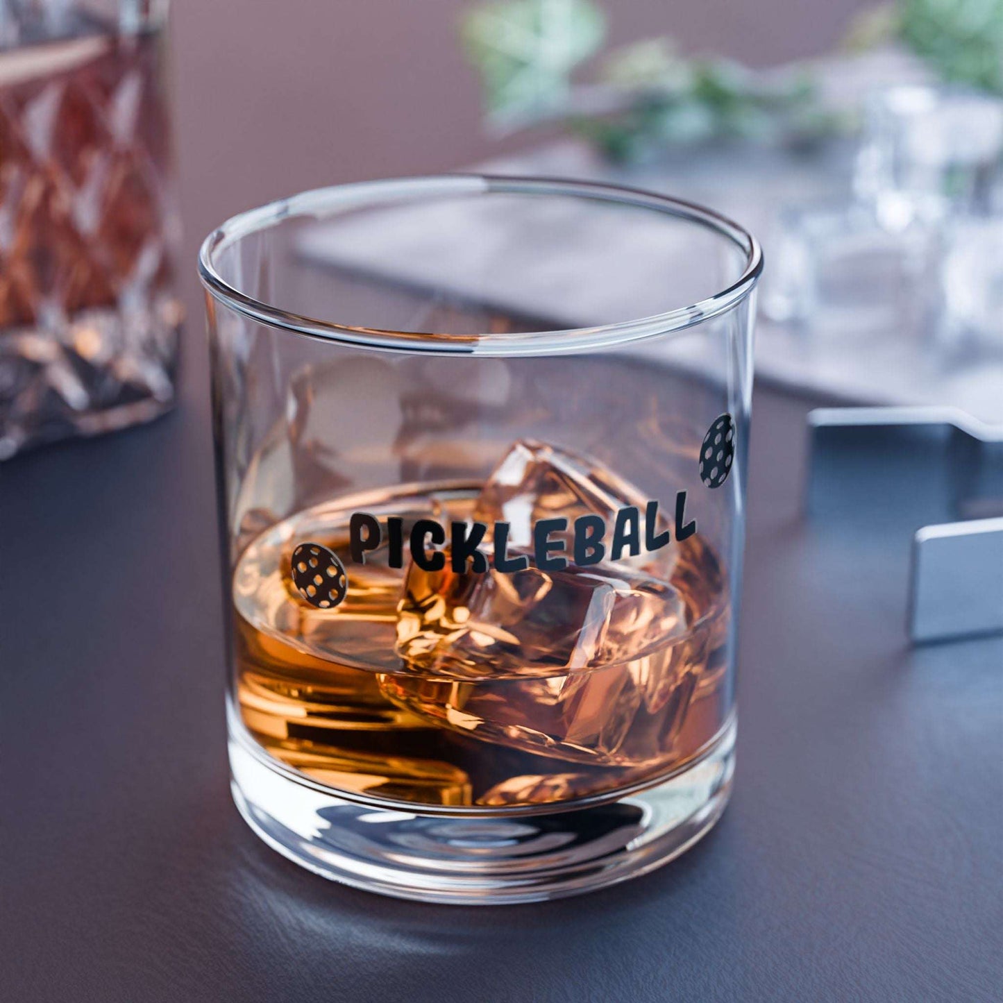 Pickleball Unique Rocks Glass - Pickleball Framed