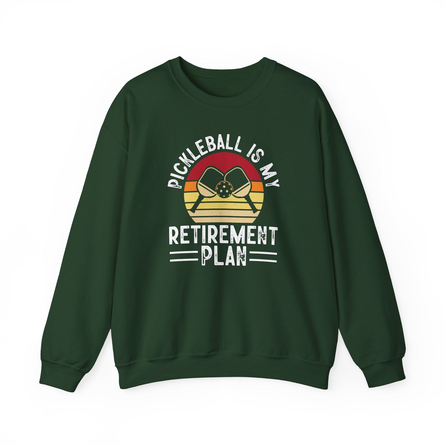 Women's Cool Pickleball Sweatshirt - Pickleball Is My Retirement Plan Green