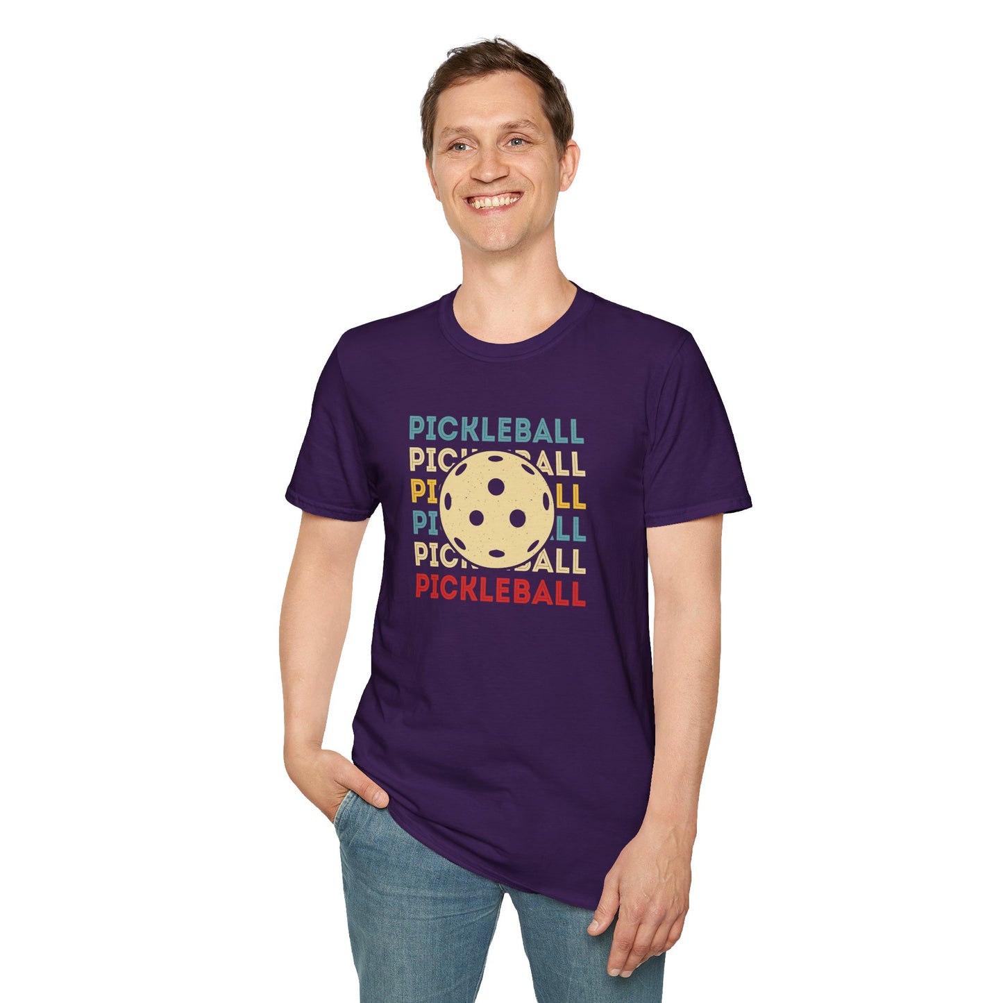 Men's Fun Pickleball T-shirt - Pickleball and Ball