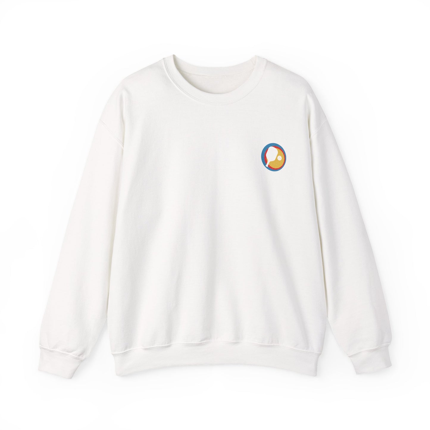 Men's Cool Pickleball Sweatshirt - Eat Sleep Pickleball Repeat Retro White