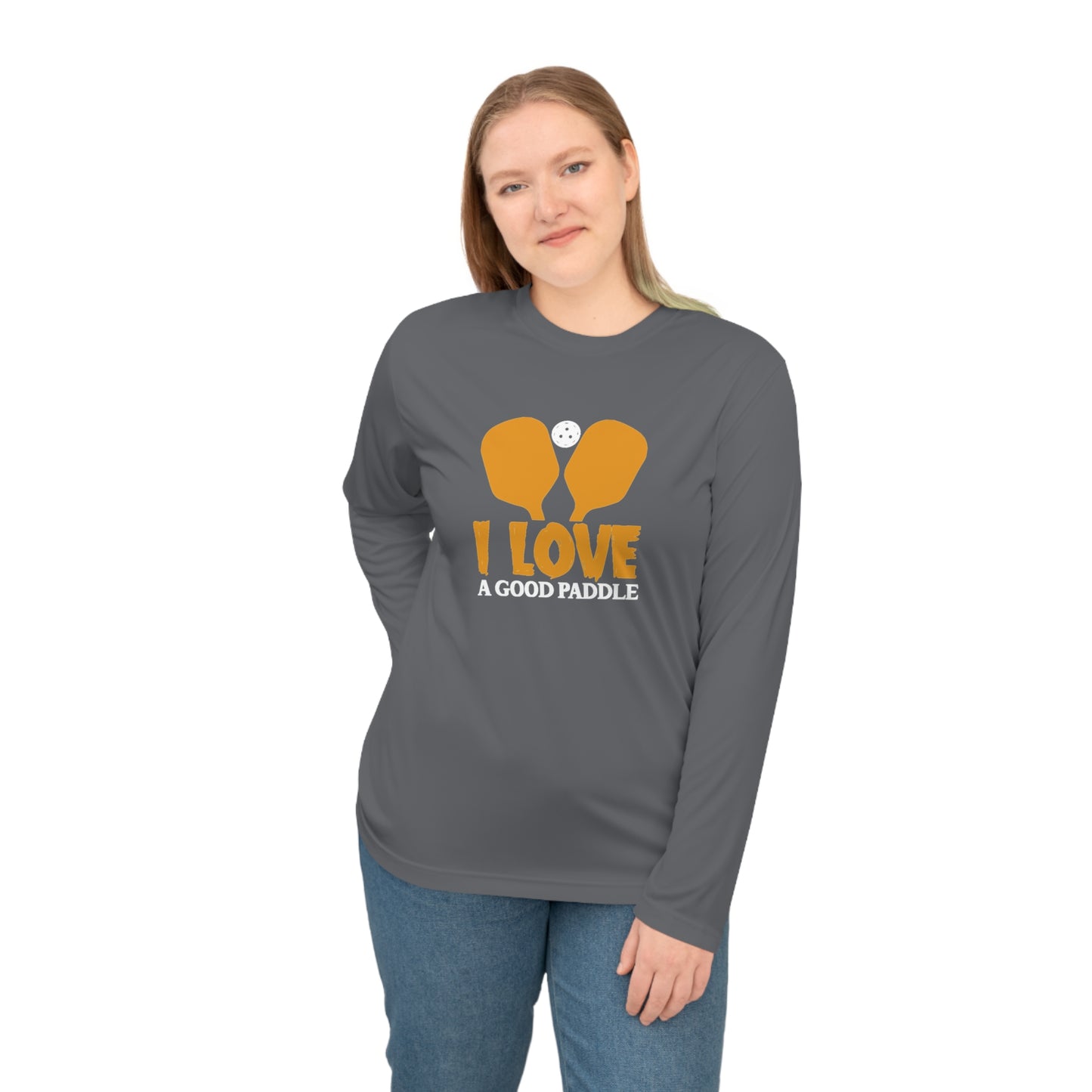 Women's Durable Pickleball Long Sleeves top - I Love a Good Paddle