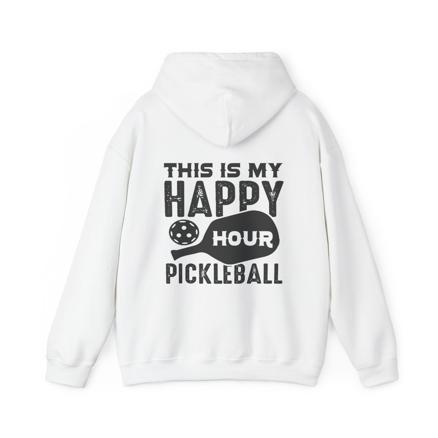Men's Soft Pickleball Hoodie - This Is My Happy Hour Pickleball