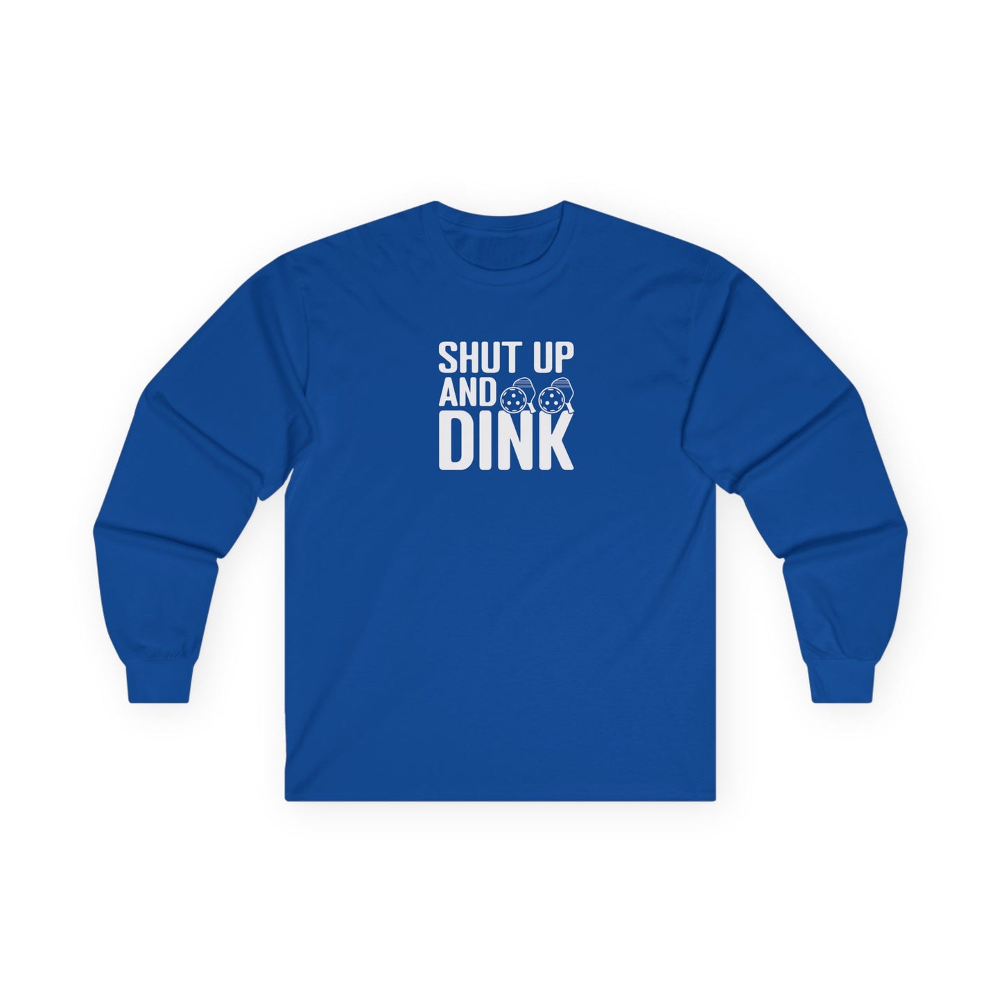 Men's Comfy Pickleball Long Sleeves top - Shut Up and Dink Royal