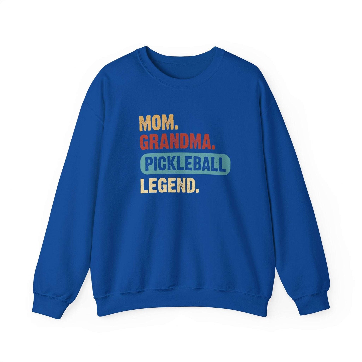 Women's Stylish Pickleball Sweatshirt - Mom Grandma Pickleball Legend Royal