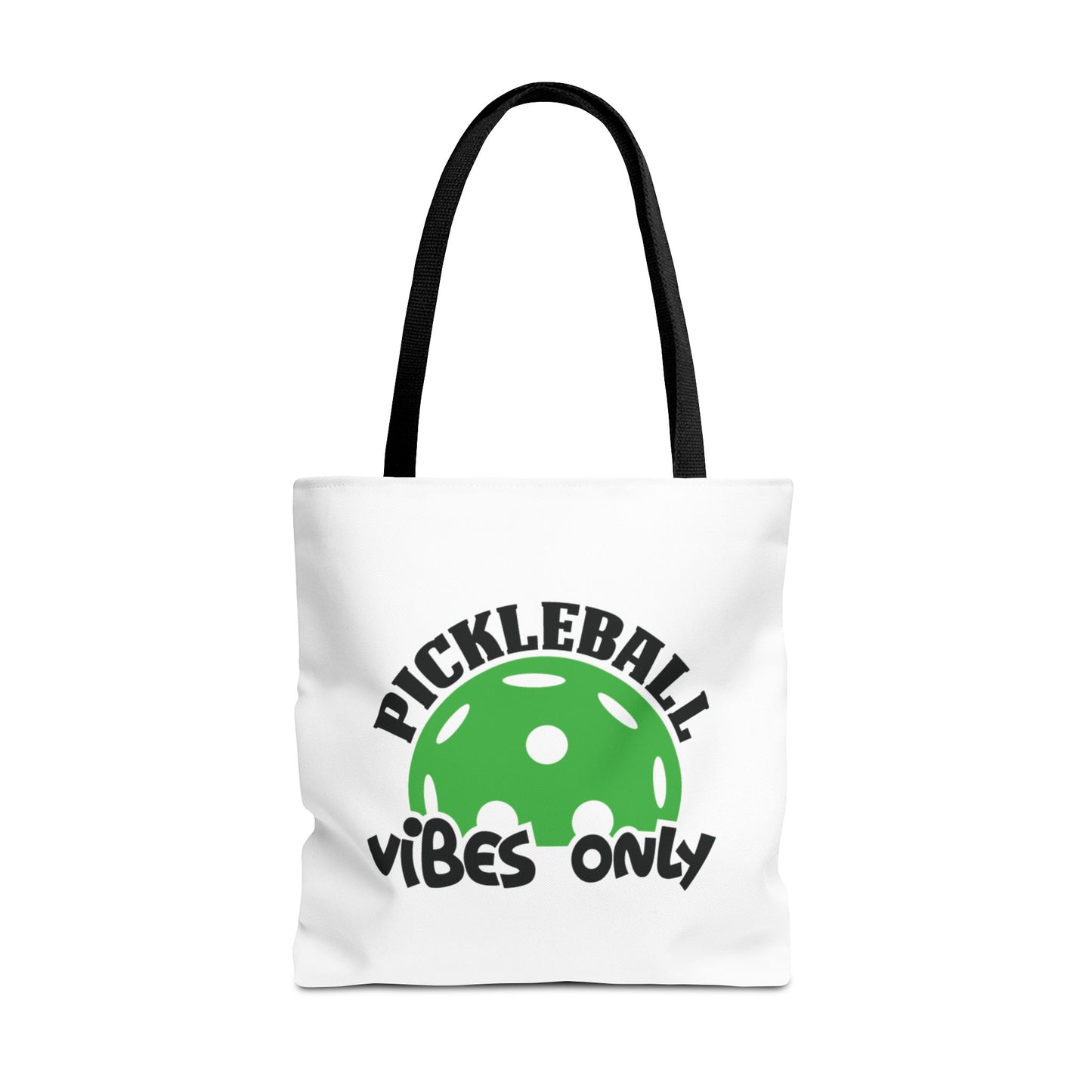 Pickleball Durable Tote Bag - Pickleball Vibes Only Black
