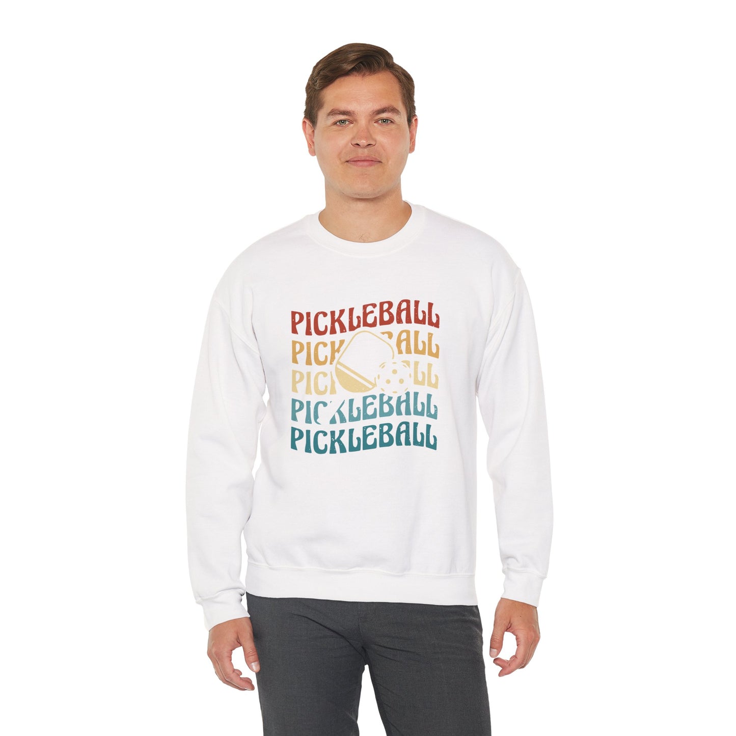 Men's Playful Pickleball Sweatshirt - Pickleball Wave
