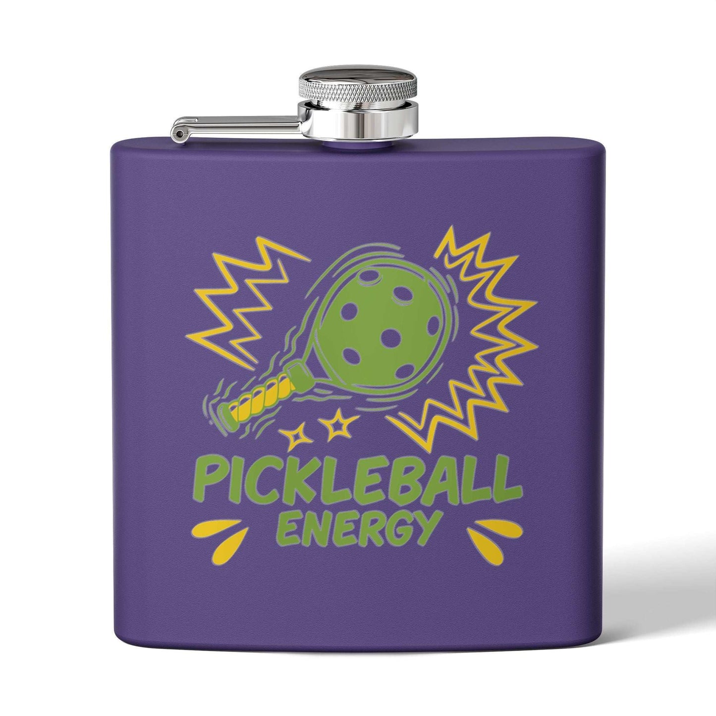 Pickleball Energetic Flask - Pickleball Energy Purple