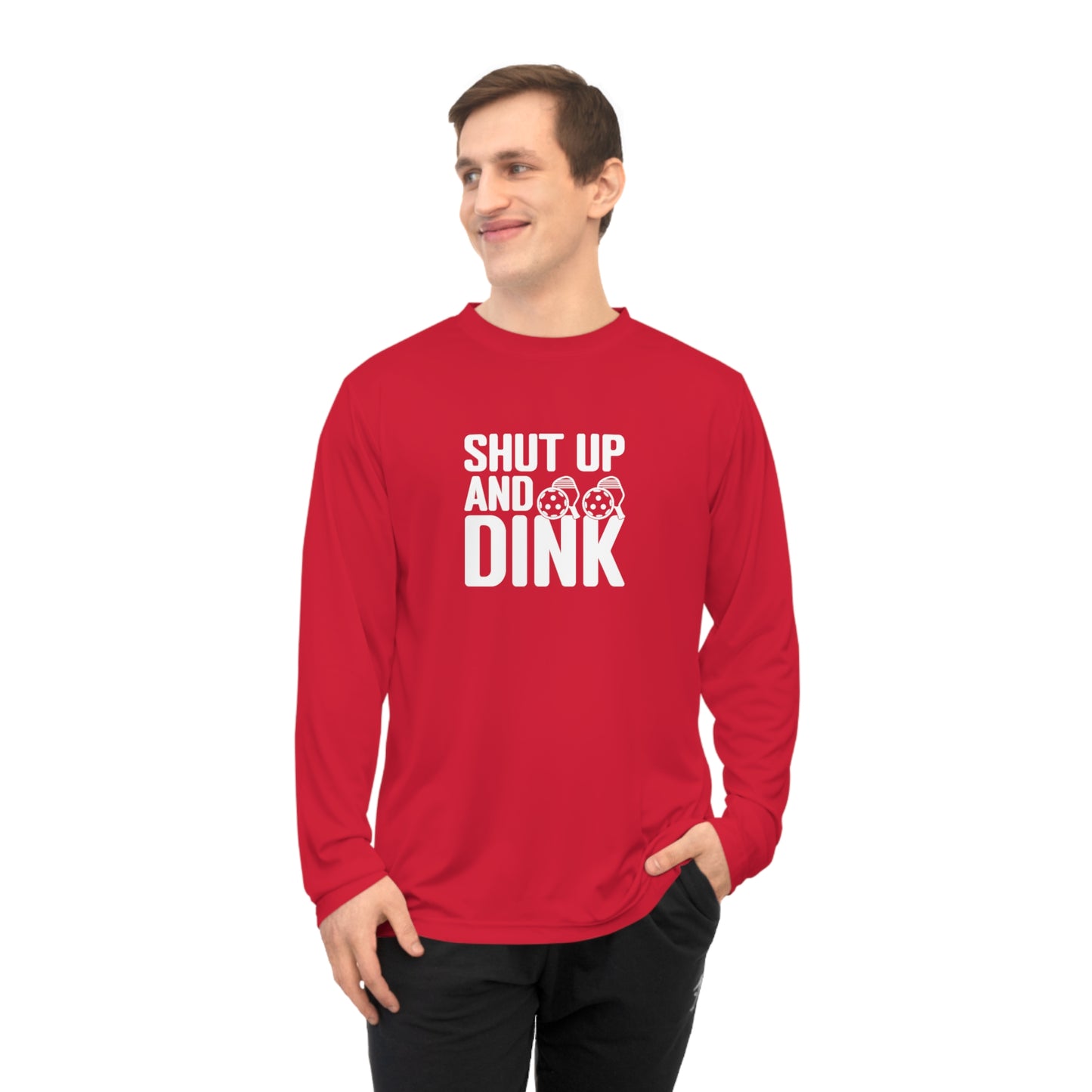 Men's Unique Pickleball Long Sleeves top - Shut Up and Dink