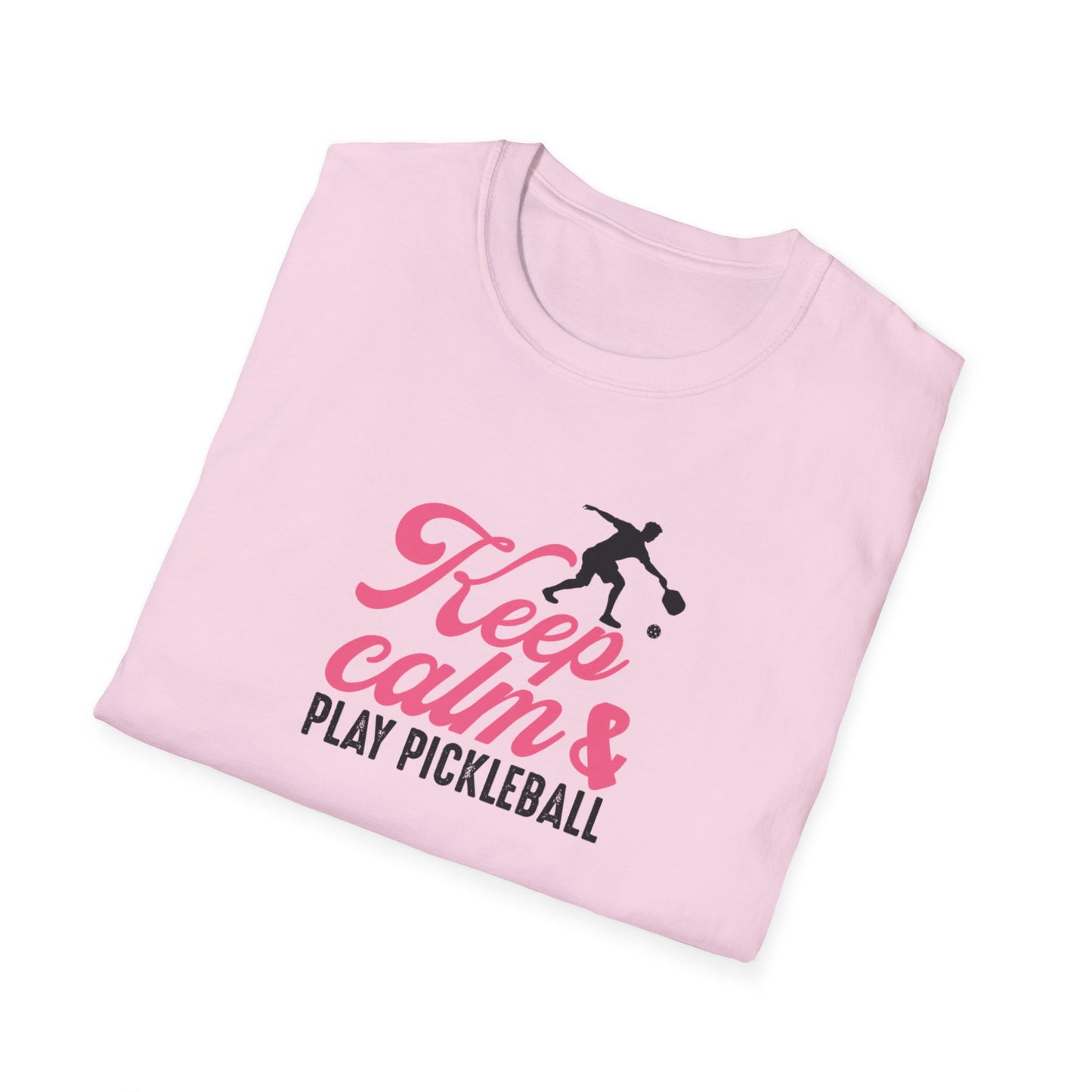 Women's Stylish Pickleball T-shirt - Keep Calm & Play Pickleball