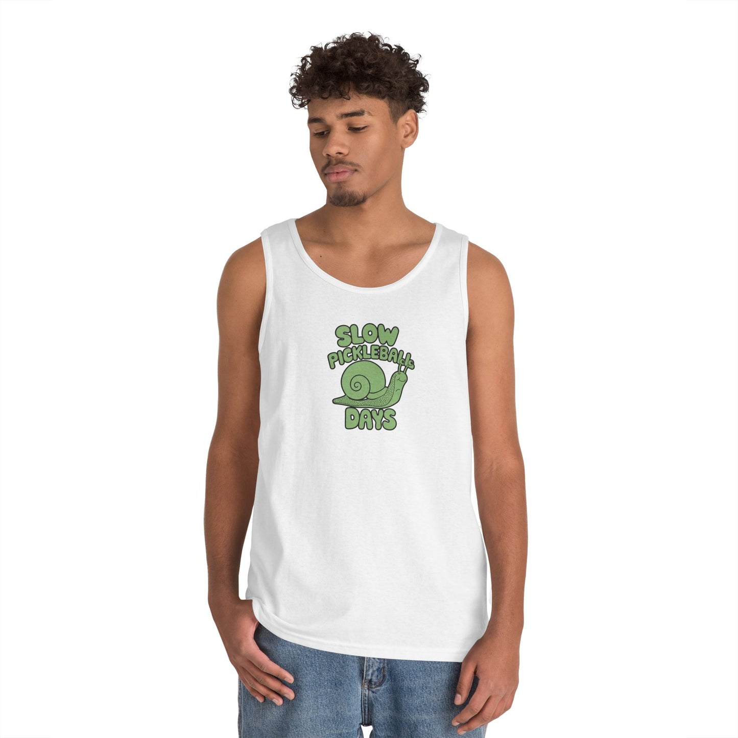 Men's Soft Pickleball Tank Top - Slow Pickleball Days