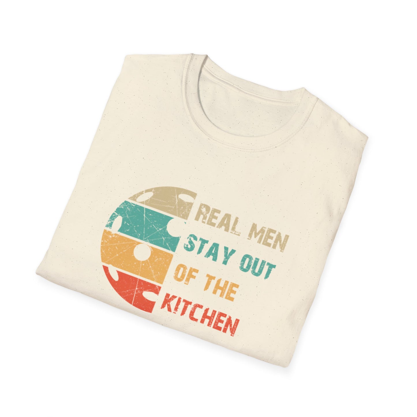 Men's Cool Pickleball T-shirt - Real Men Stay Out Of The Kitchen Retro