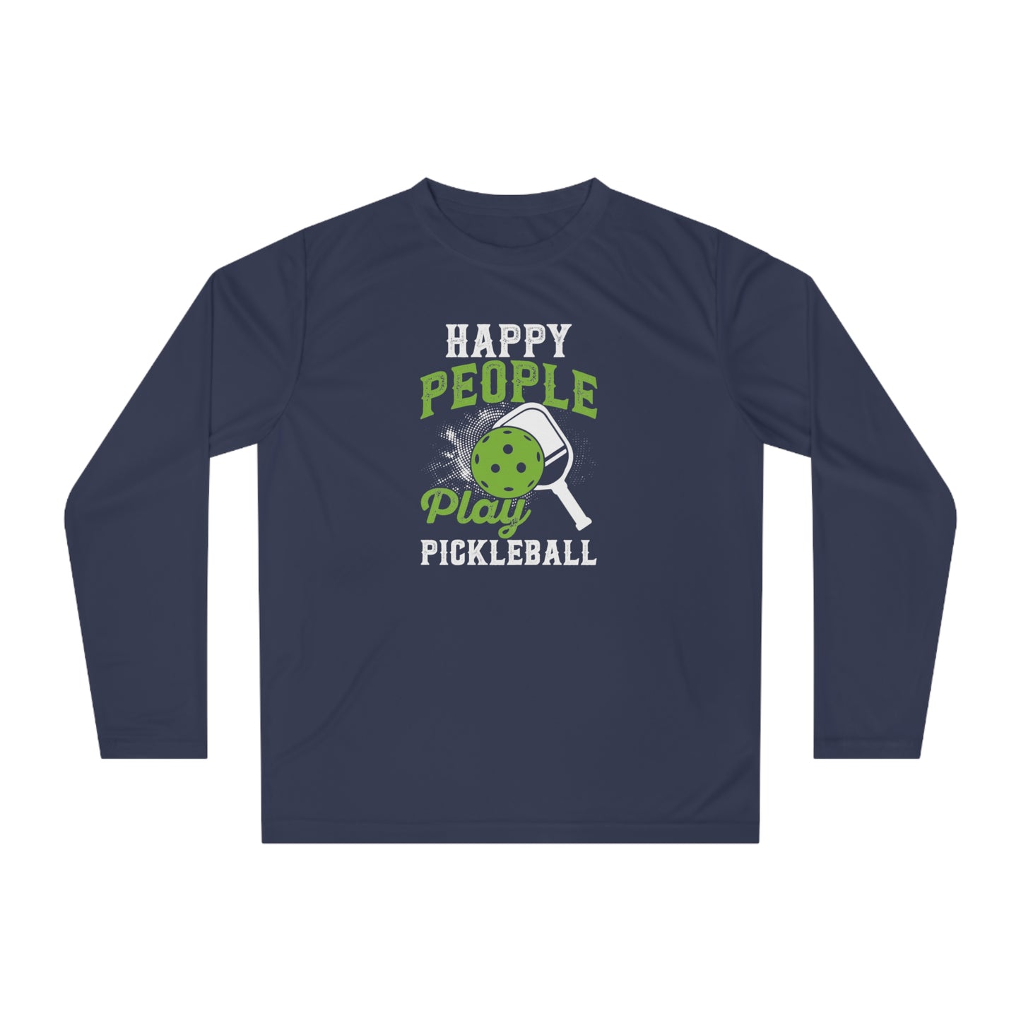 Men's Cool Pickleball Long Sleeves top - Happy People Play Pickleball Navy
