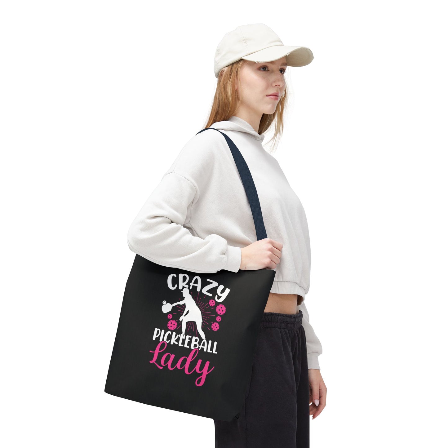 Pickleball Funny Tote Bag - Crazy Pickleball Lady