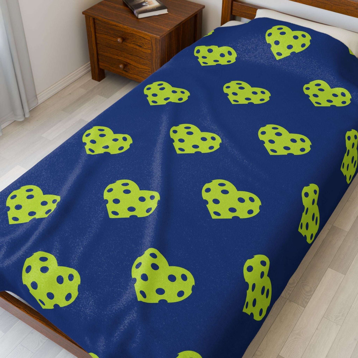 Pickleball Playful Blanket - Heart
