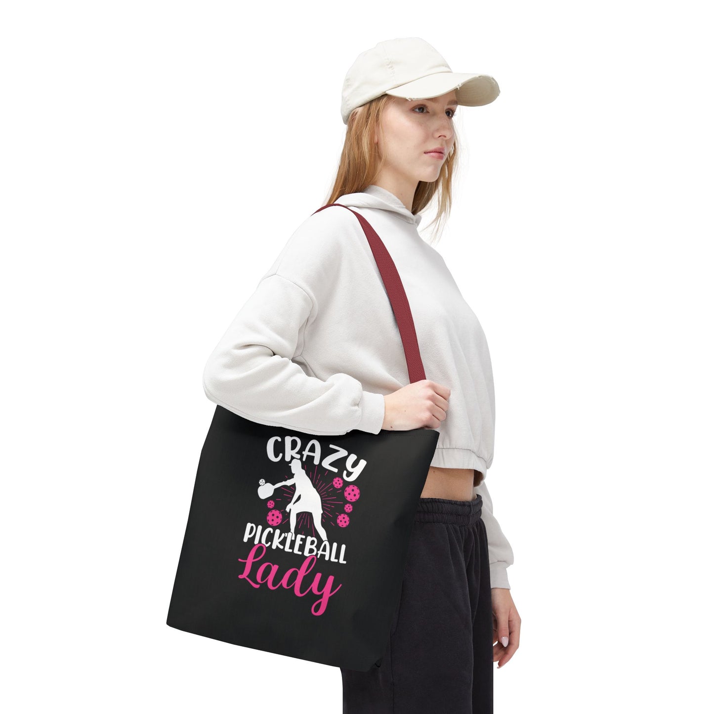 Pickleball Funny Tote Bag - Crazy Pickleball Lady