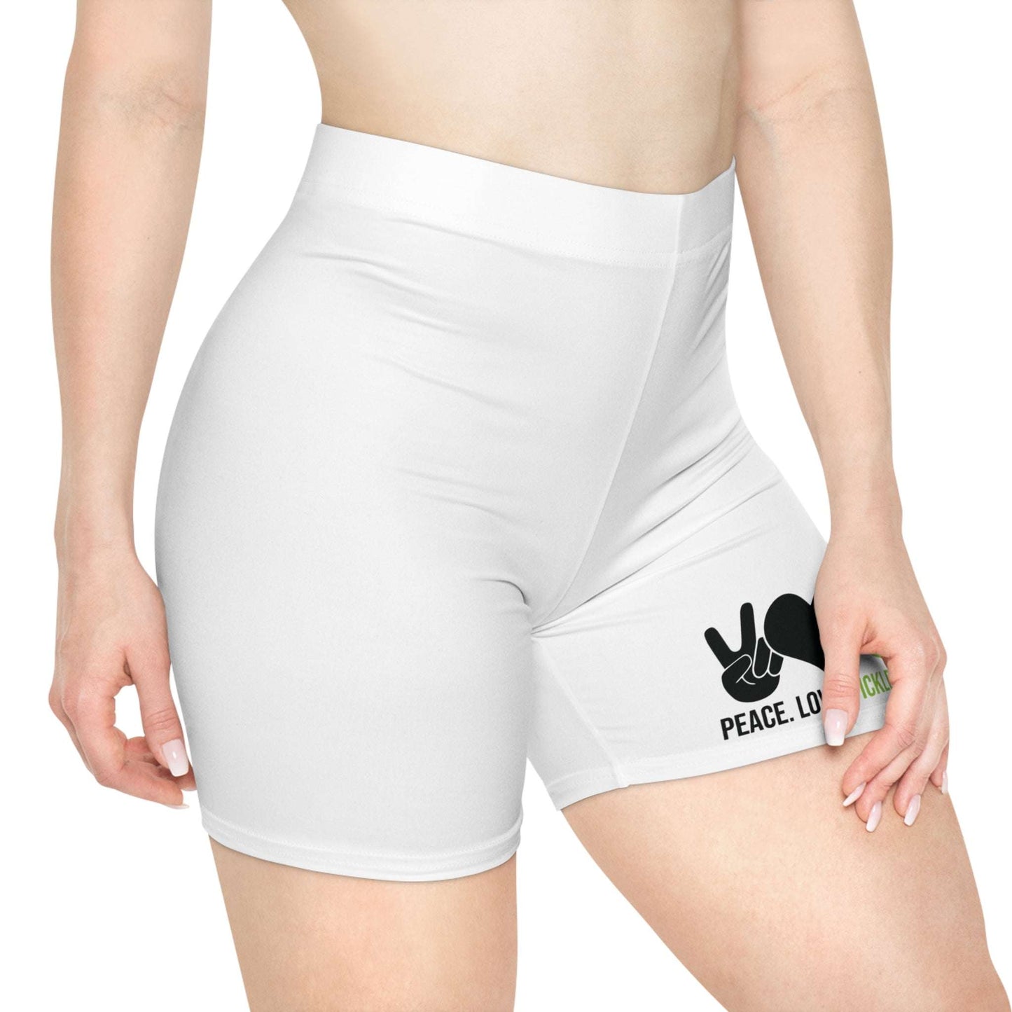 Women's Comfy Pickleball Short - Peace, Love, Pickleball