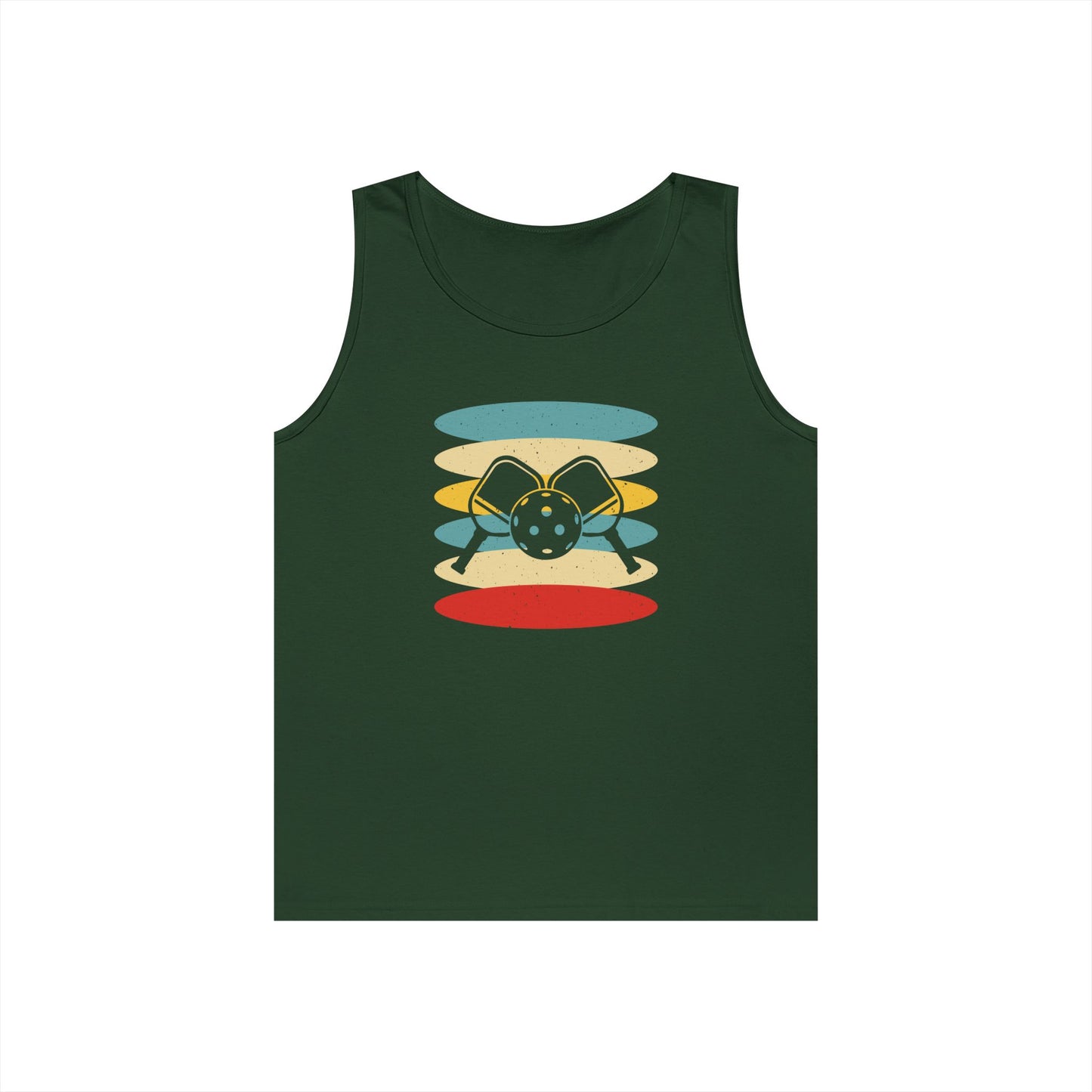 Men's Stylish Pickleball Tank Top - Pickleball Retro Green