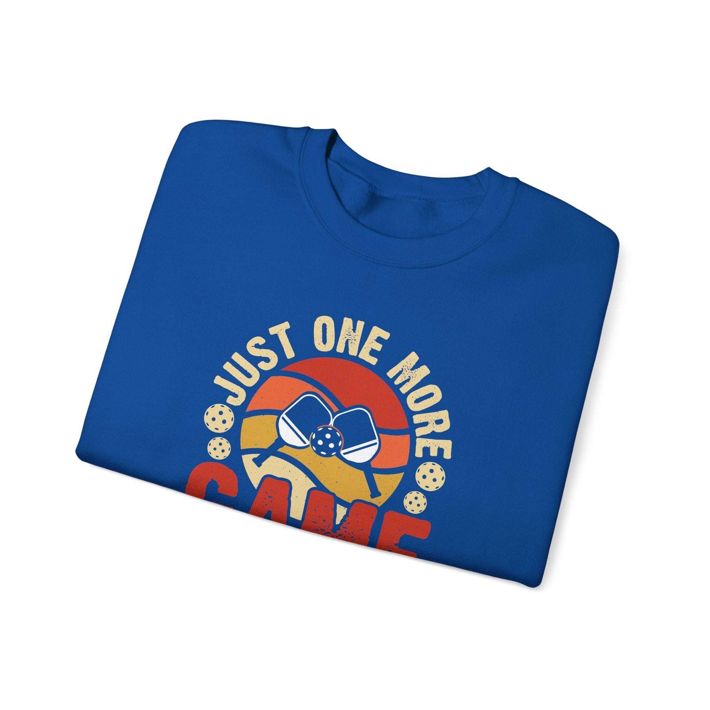 Men's Unique Pickleball Sweatshirt - Just One More Game I Promise