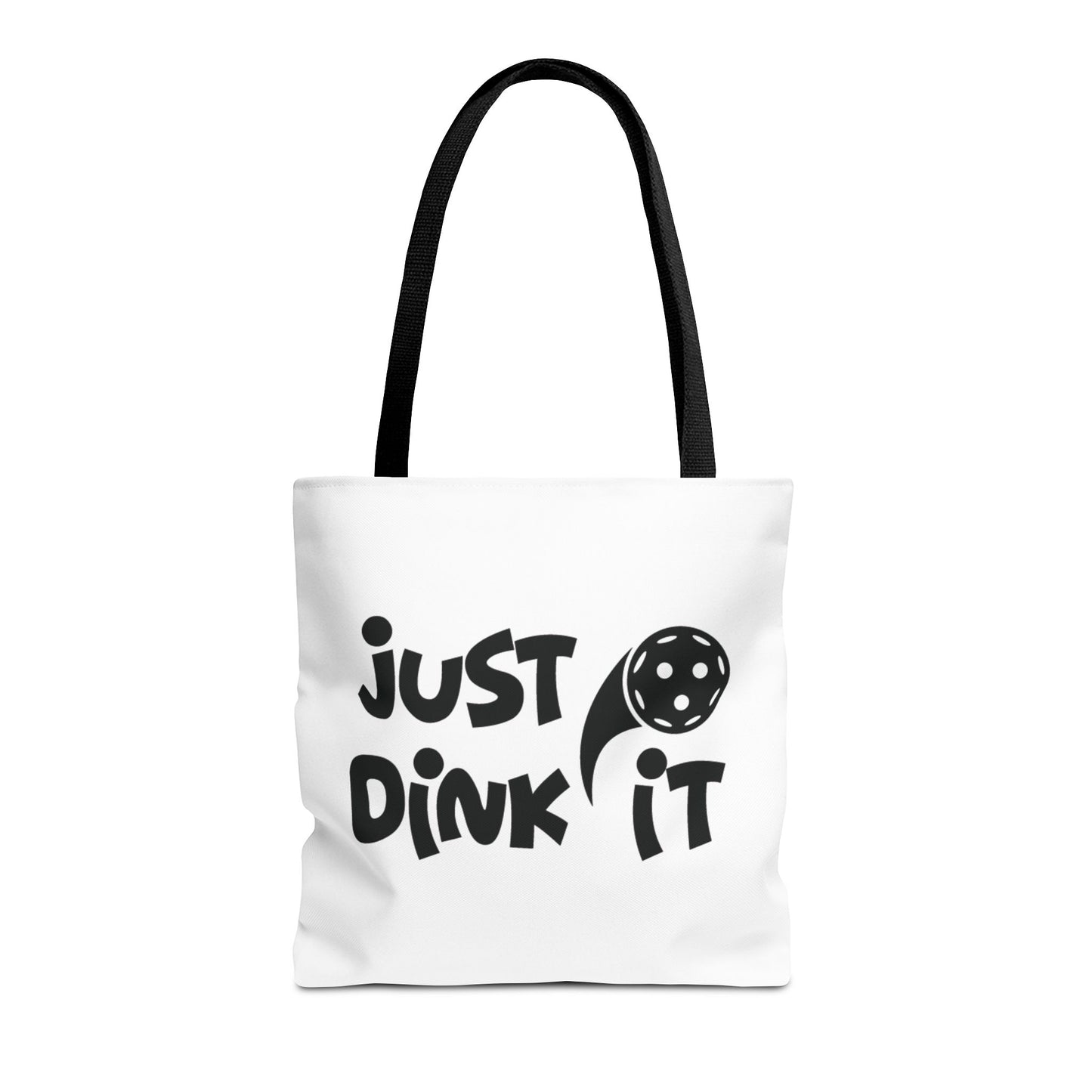Pickleball Sporty Tote Bag - Just Dink It Black