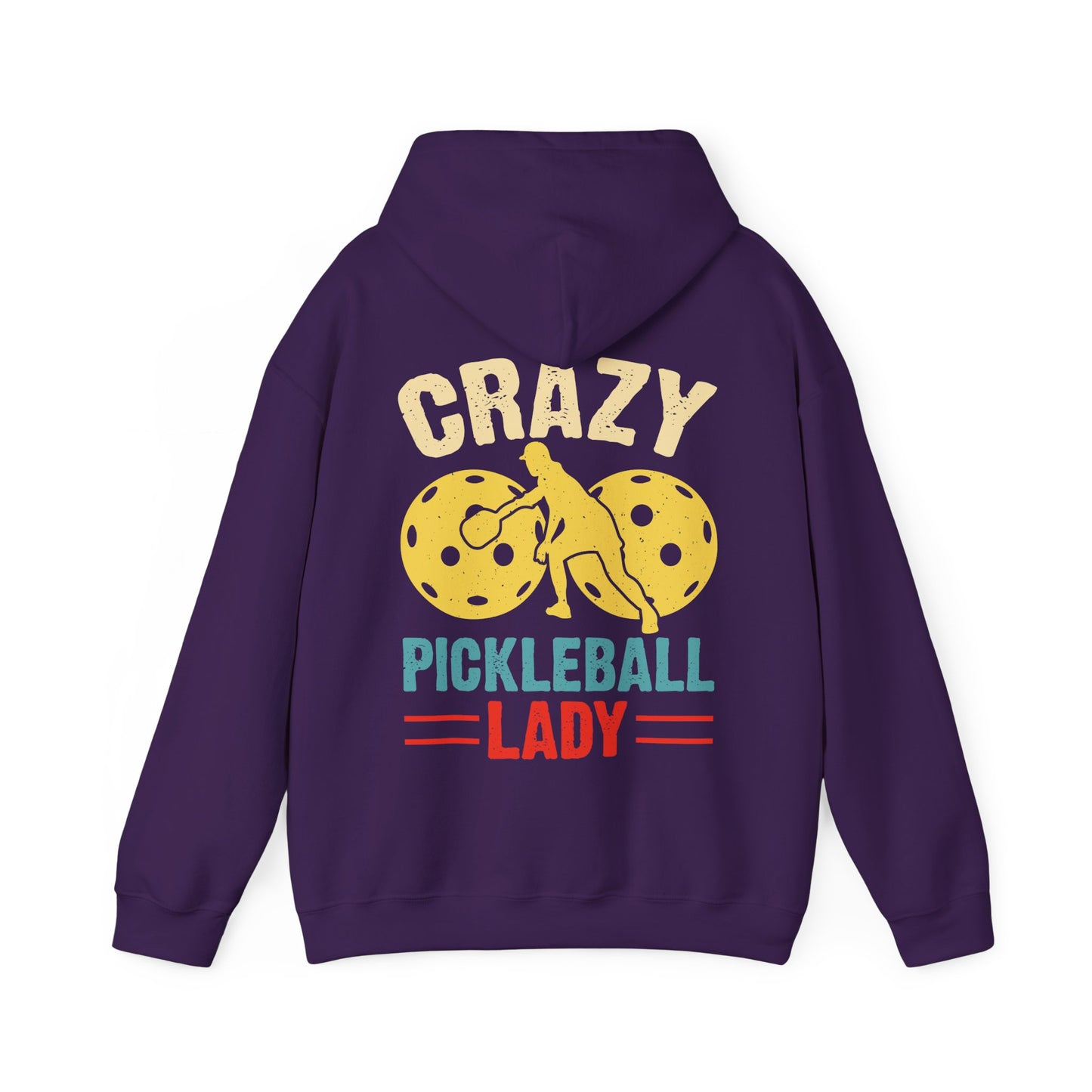 Women's Eye-Catching Pickleball Hoodie - Crazy Pickleball Lady