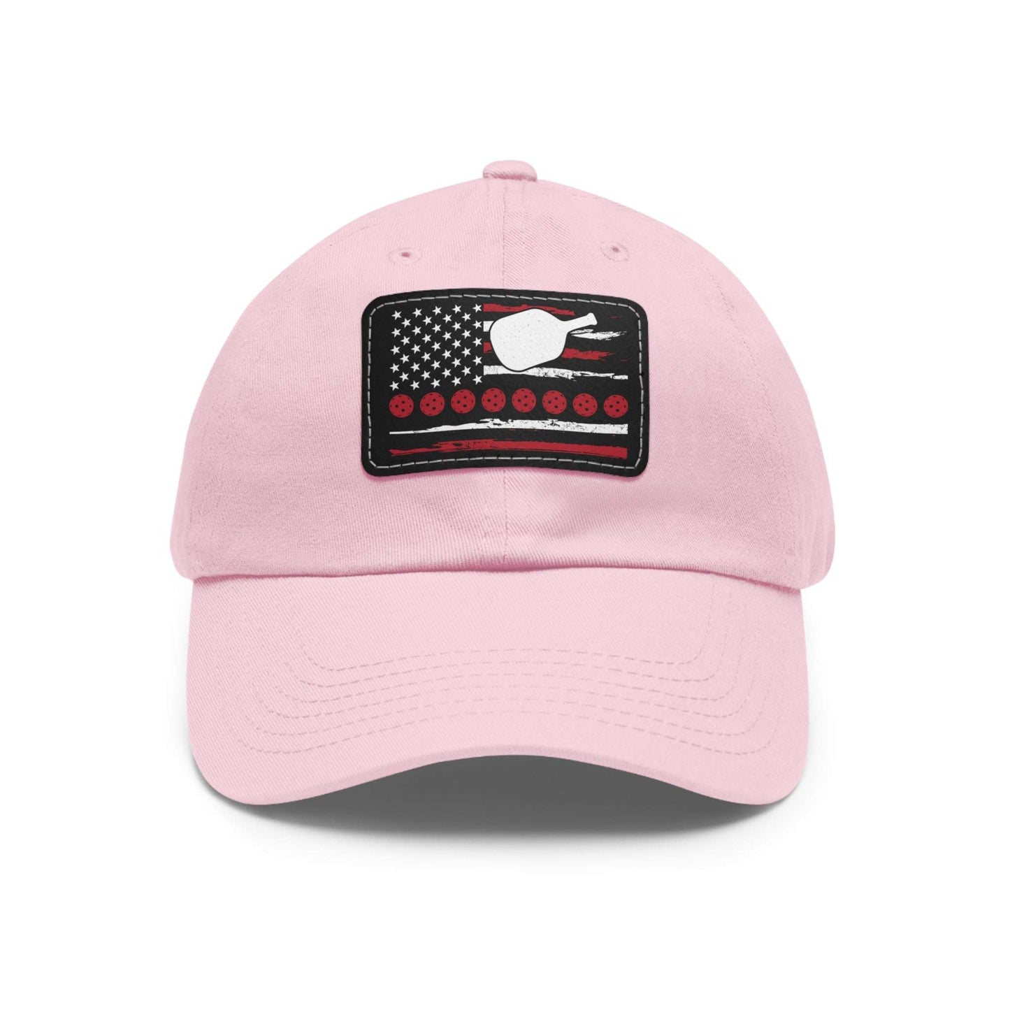 Pickleball Cool Cap - Paddle and American Flag Pink