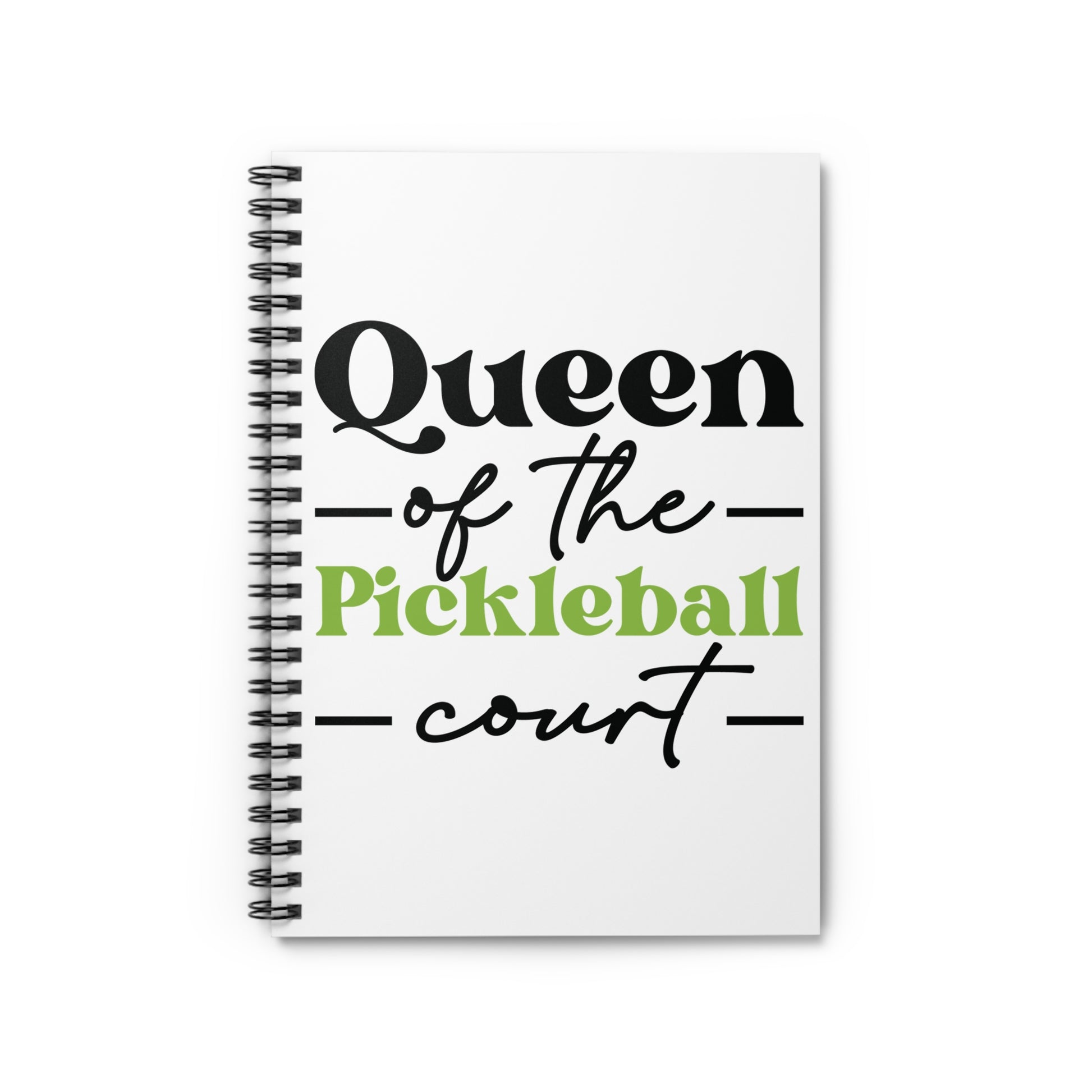 Pickleball Cute Notebook - Queen of the Pickleball Court White