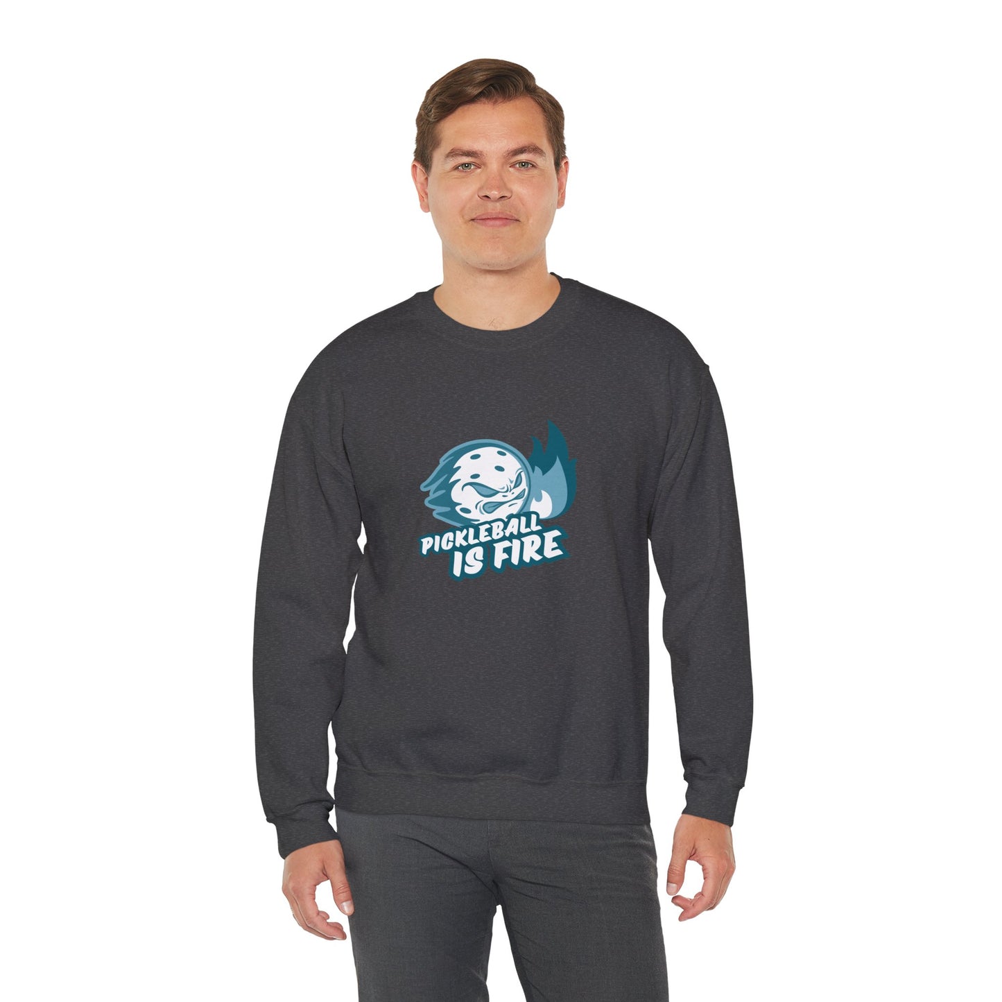 Men's Funny Pickleball Sweatshirt - Pickleball Is Fire