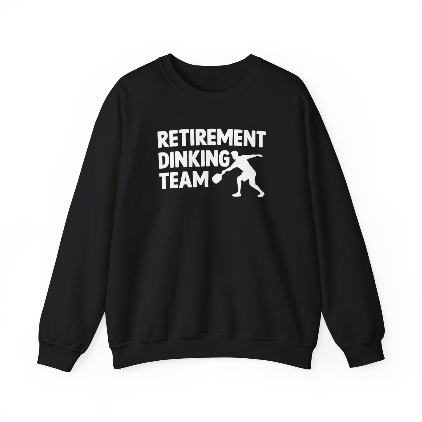 Men's Funny Pickleball Sweatshirt - Retirement Dinking Team Black