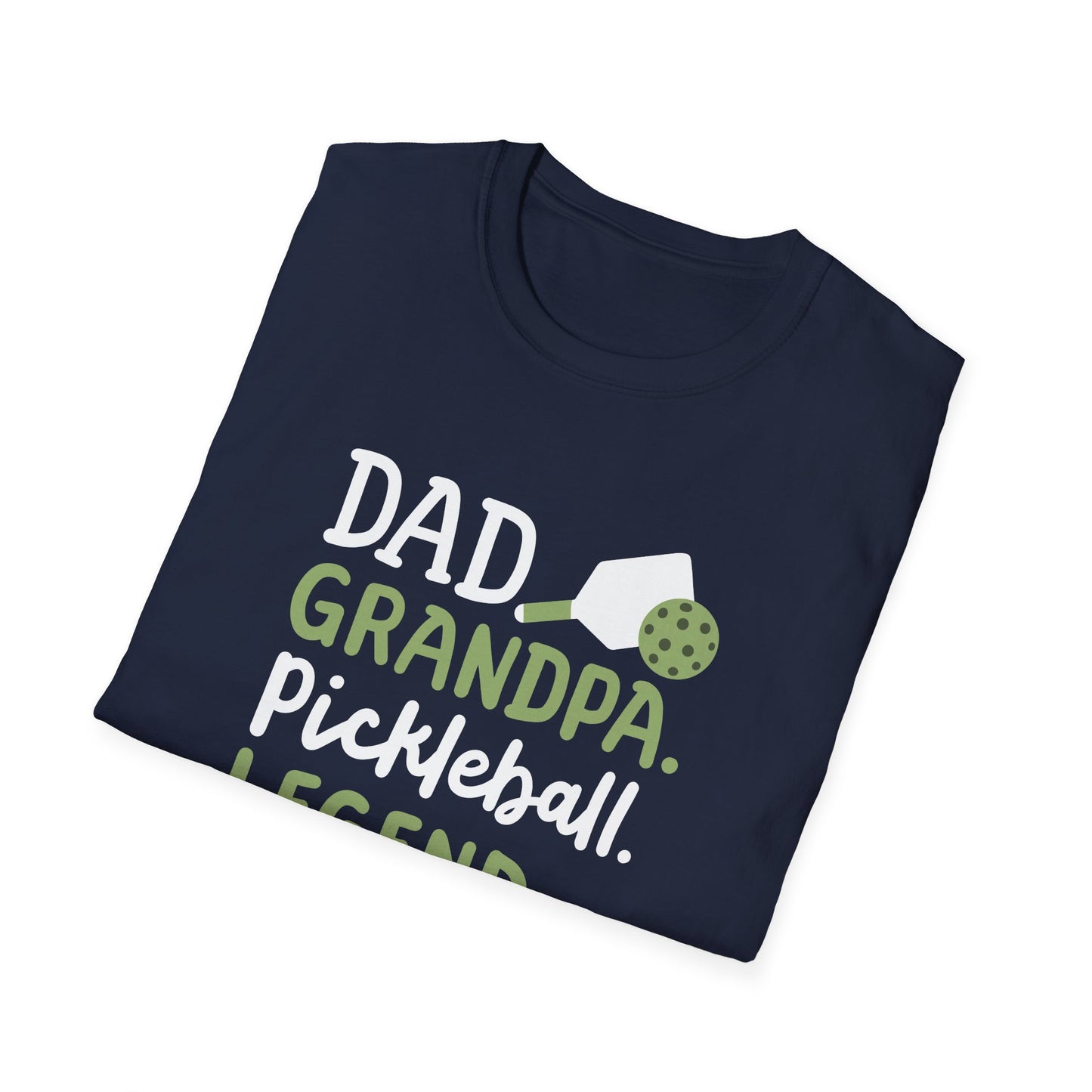 Men's Durable Pickleball T-shirt - Dad Grandpa Pickleball Legend