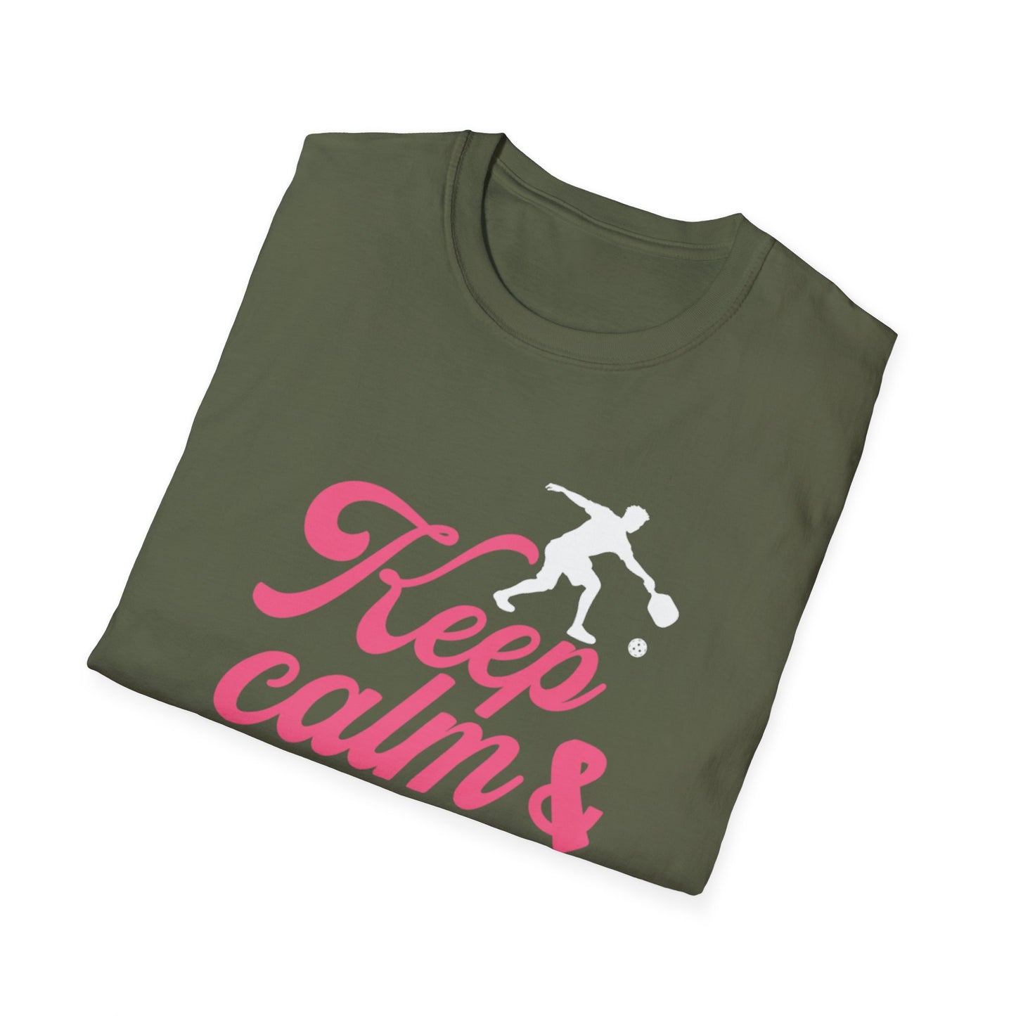 Women's Cheerful Pickleball T-shirt - Keep Calm & Play Pickleball