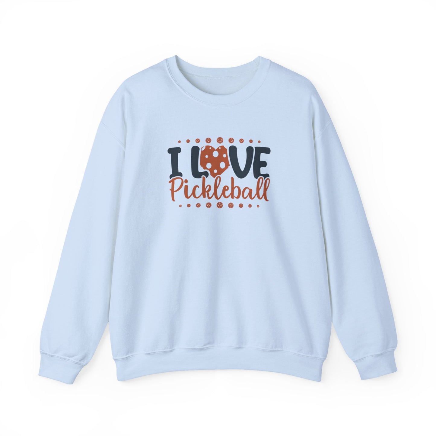 Women's Cute Pickleball Sweatshirt - I Love Pickleball Blue