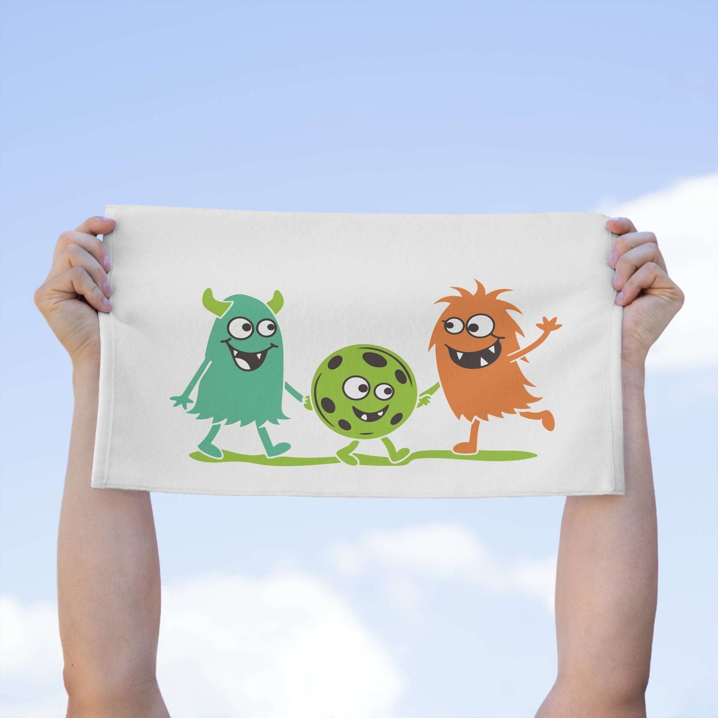 Pickleball Cute Rally Towel - Pickleball Monsters