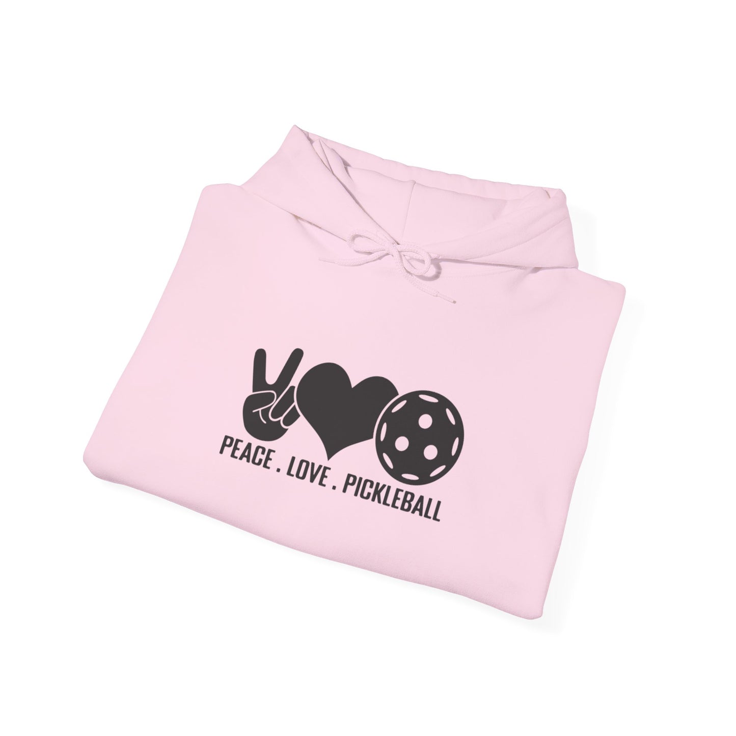 Women's Comfy Pickleball Hoodie - Peace, Love, Pickleball
