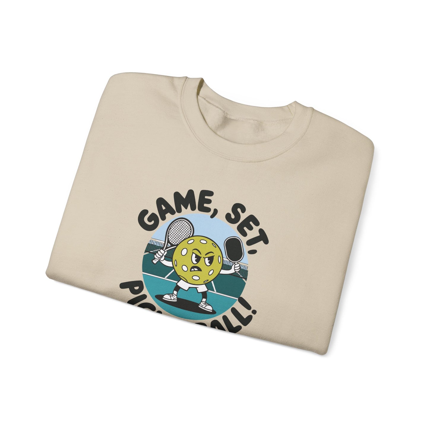 Men's Durable Pickleball Sweatshirt - Game, Set, Pickleball