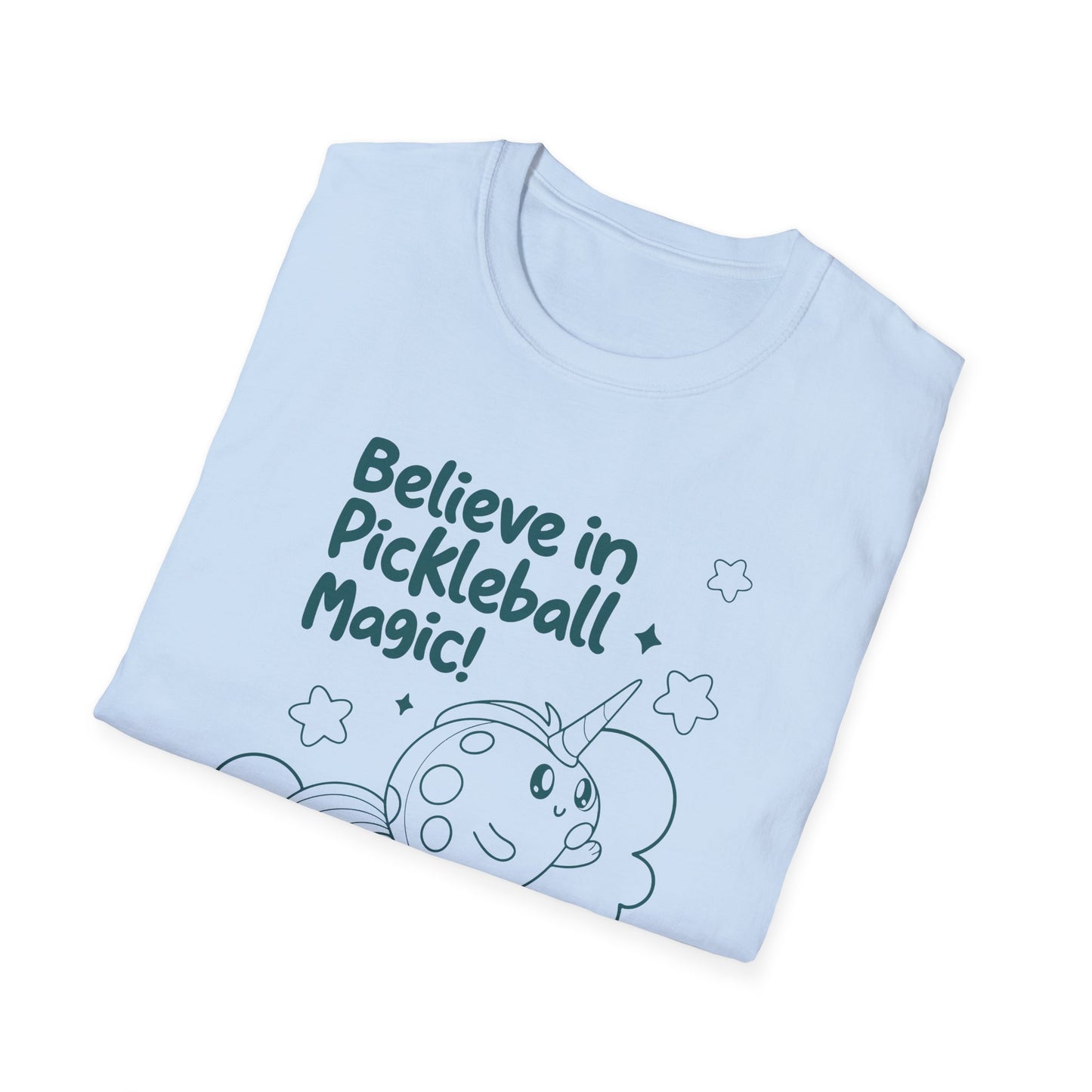 Women's Comfy Pickleball T-shirt - Believe in pickleball Magic