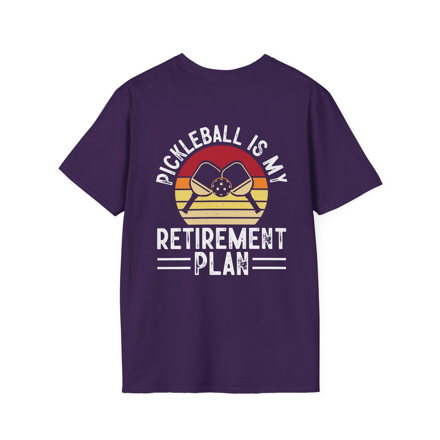 Men's Durable Pickleball T-shirt - Pickleball Is My Retirement Plan