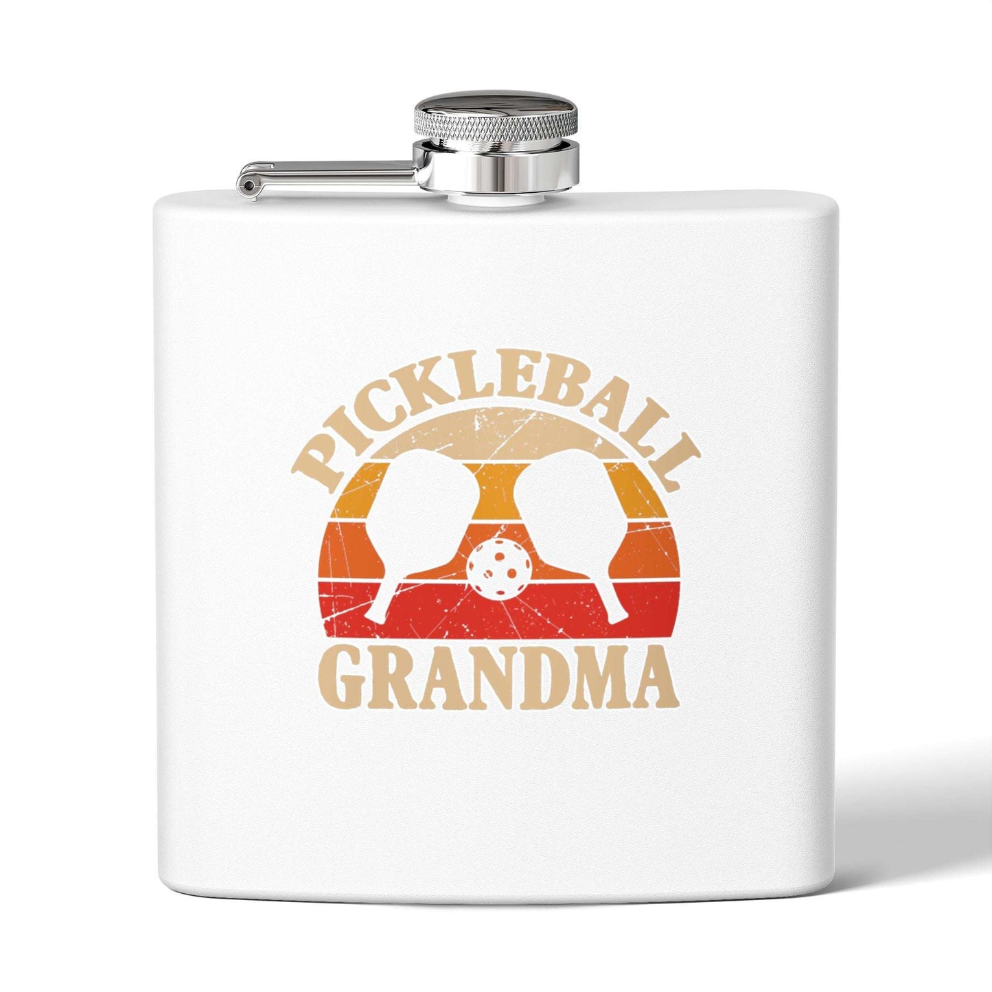 Pickleball Durable Flask - Pickleball Grandma White