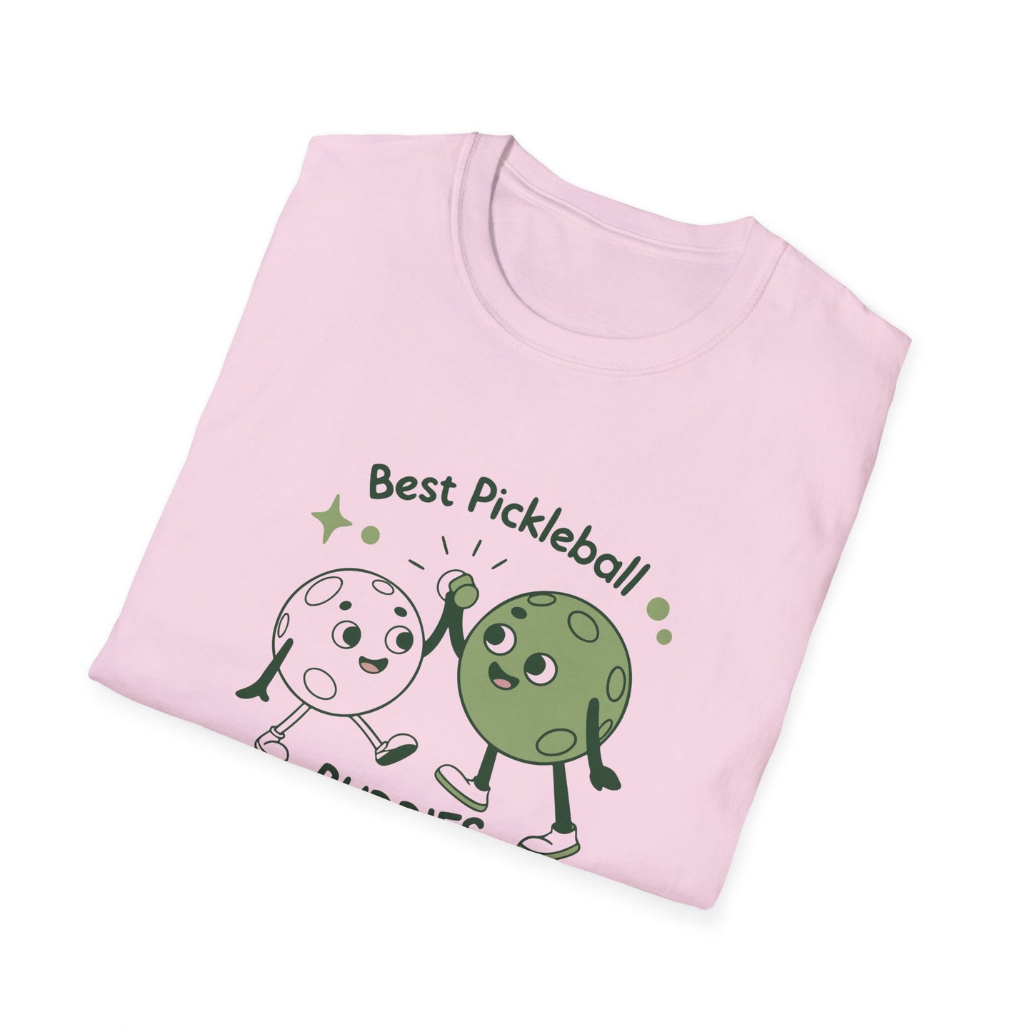 Women's Colorful Pickleball T-shirt - Best Pickleball Buddies